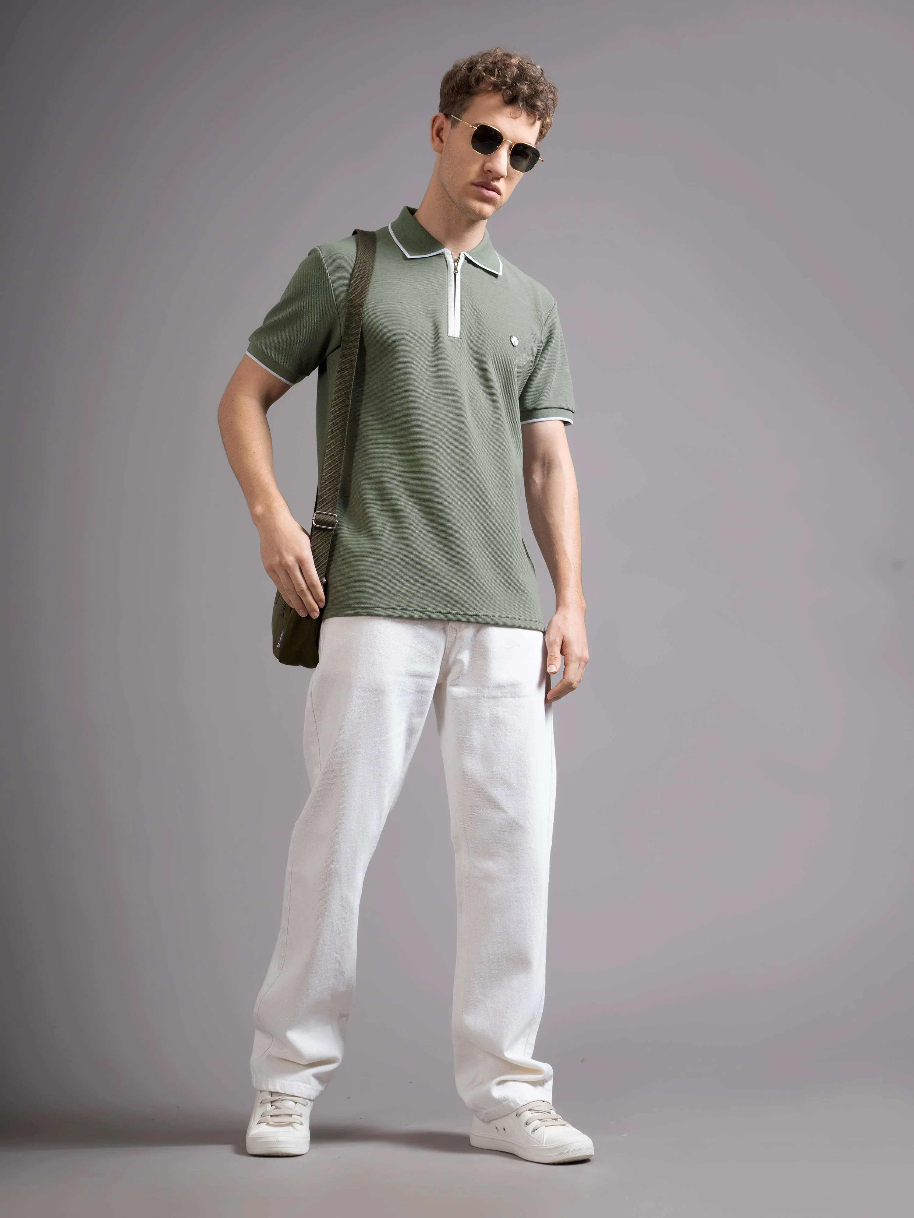 Men Aurel Green Polo T-Shirt - Image 6