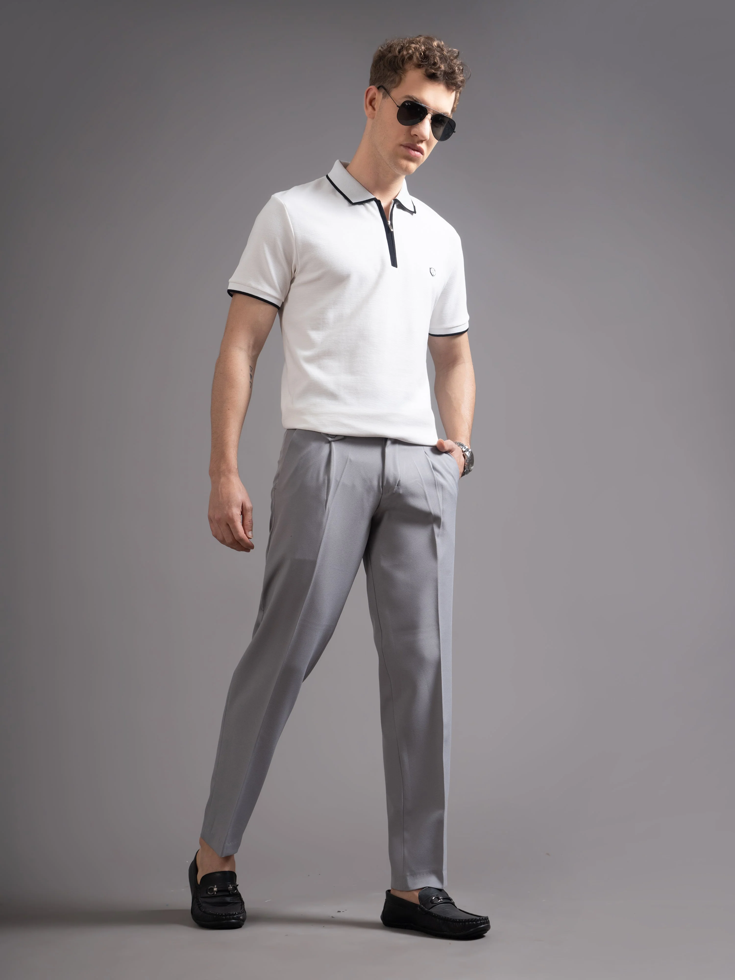 Men Aurel White Polo T-Shirt - Image 6