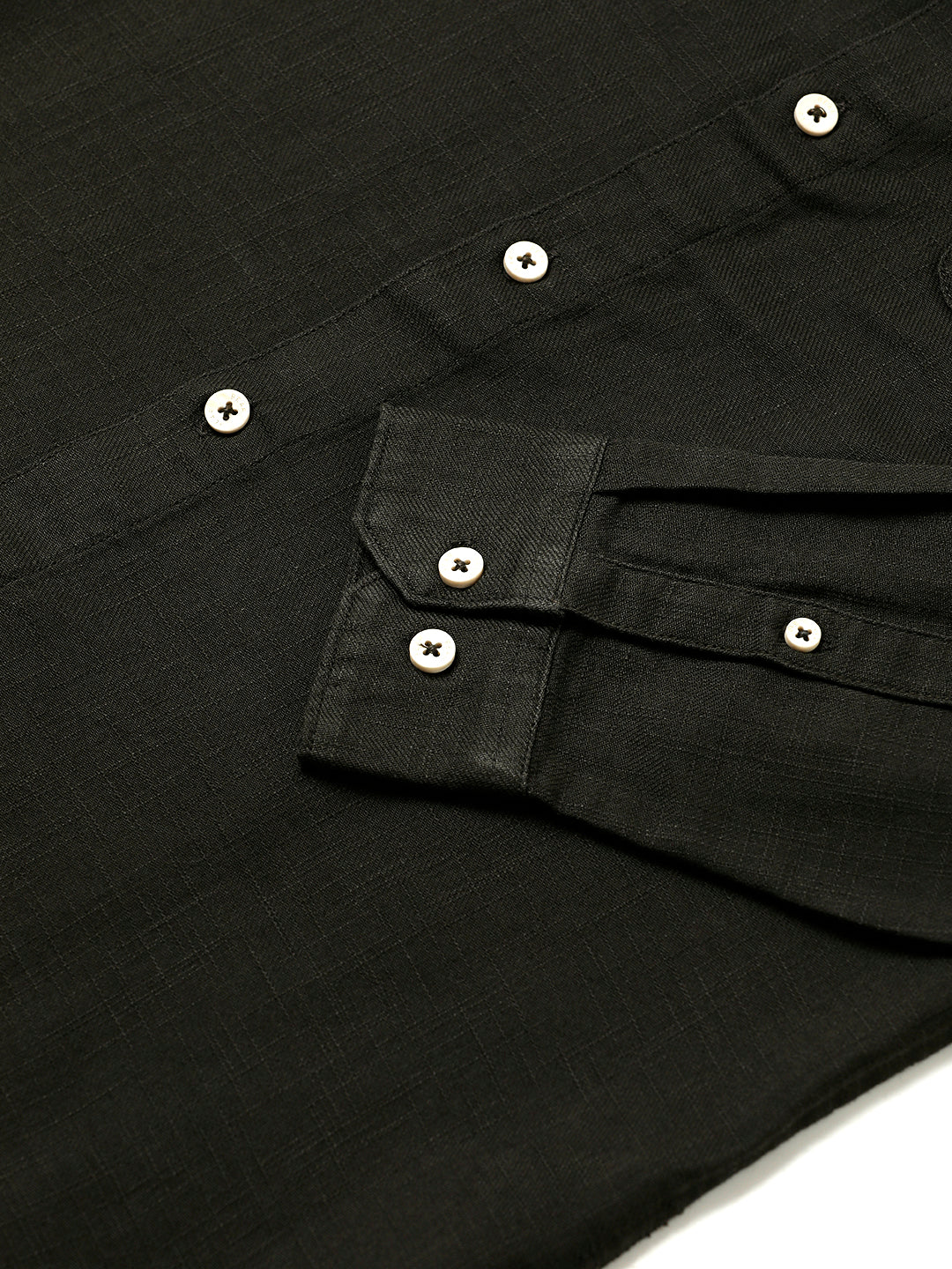 Men Auro Ardor Edition Grey Solid Slim Fit Cotton Casual Shirt - Image 4