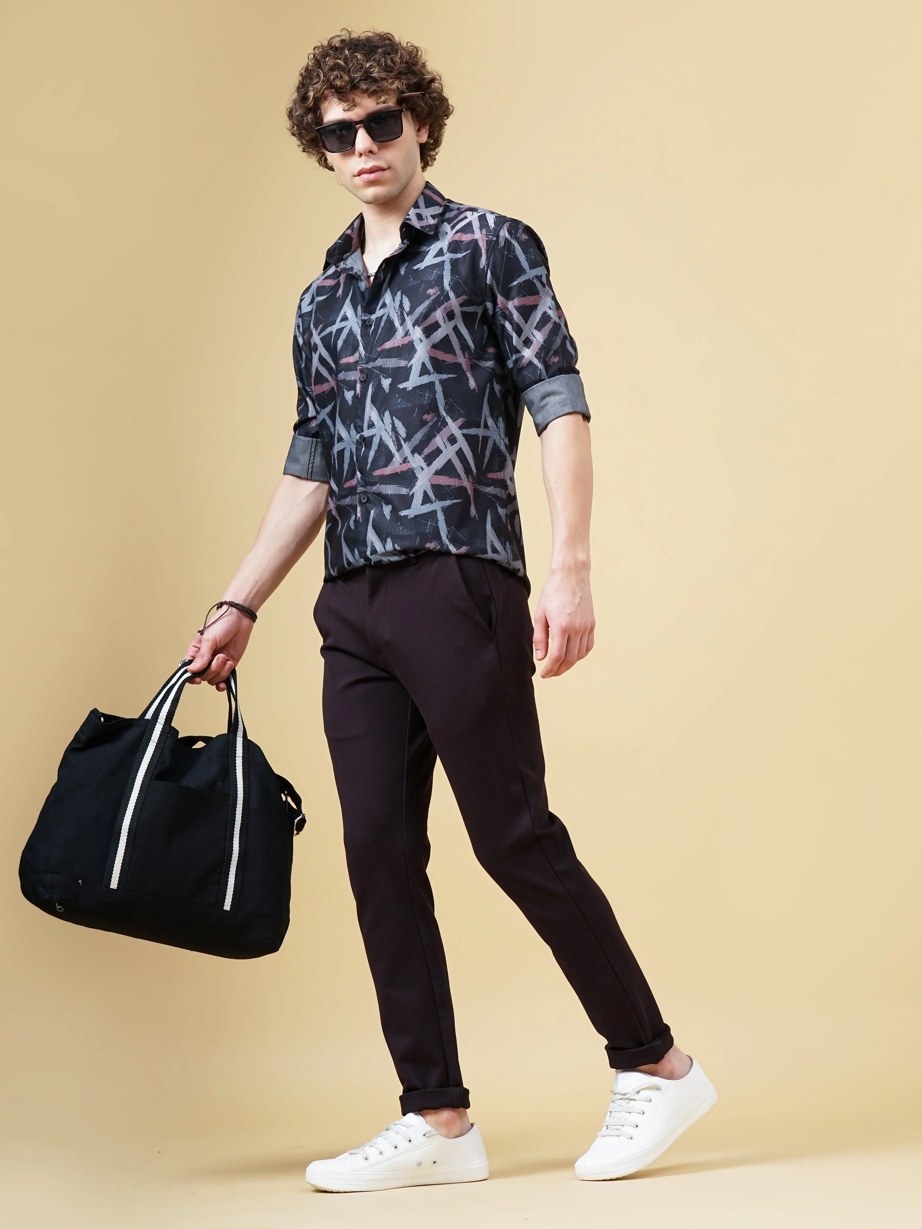 Men Avast Olive Print Shirt - Image 6