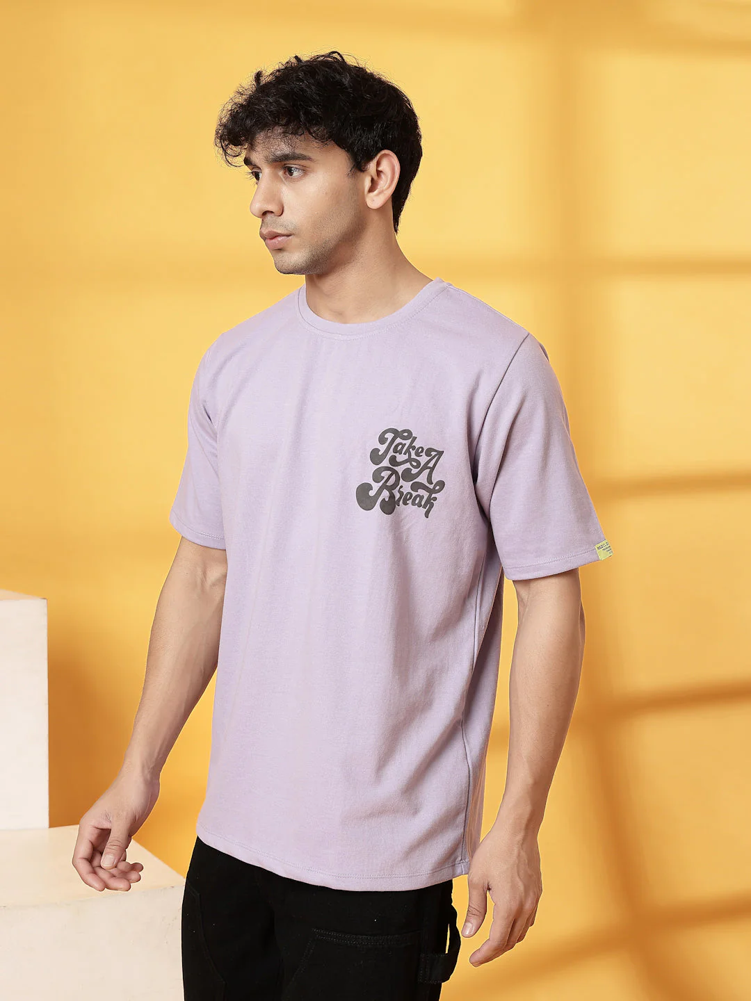 Men Back Puff Print T-Shirt - Image 4