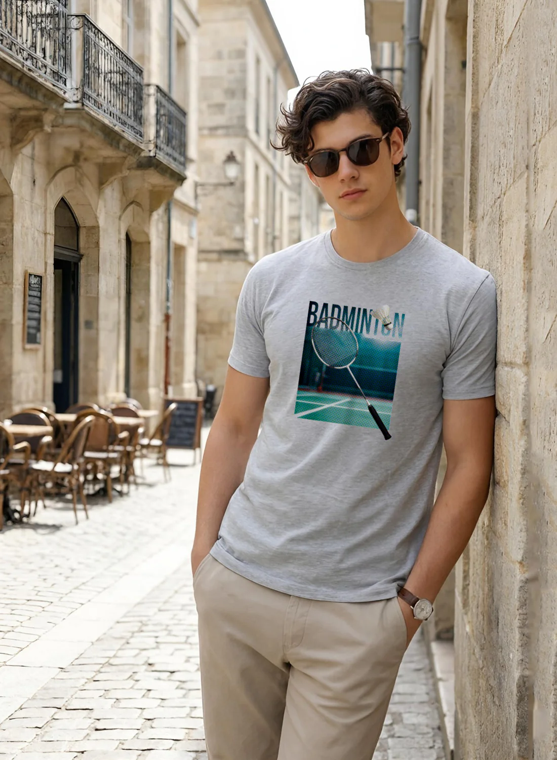 Men Badminton Graphic T-Shirt - Image 5
