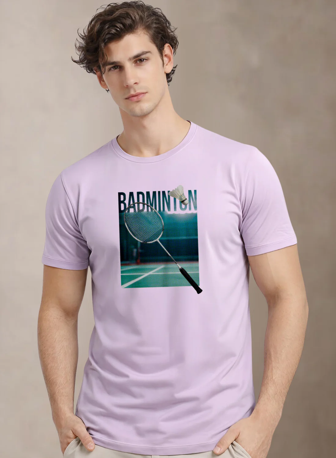 Men Badminton Graphic T-Shirt - Image 2