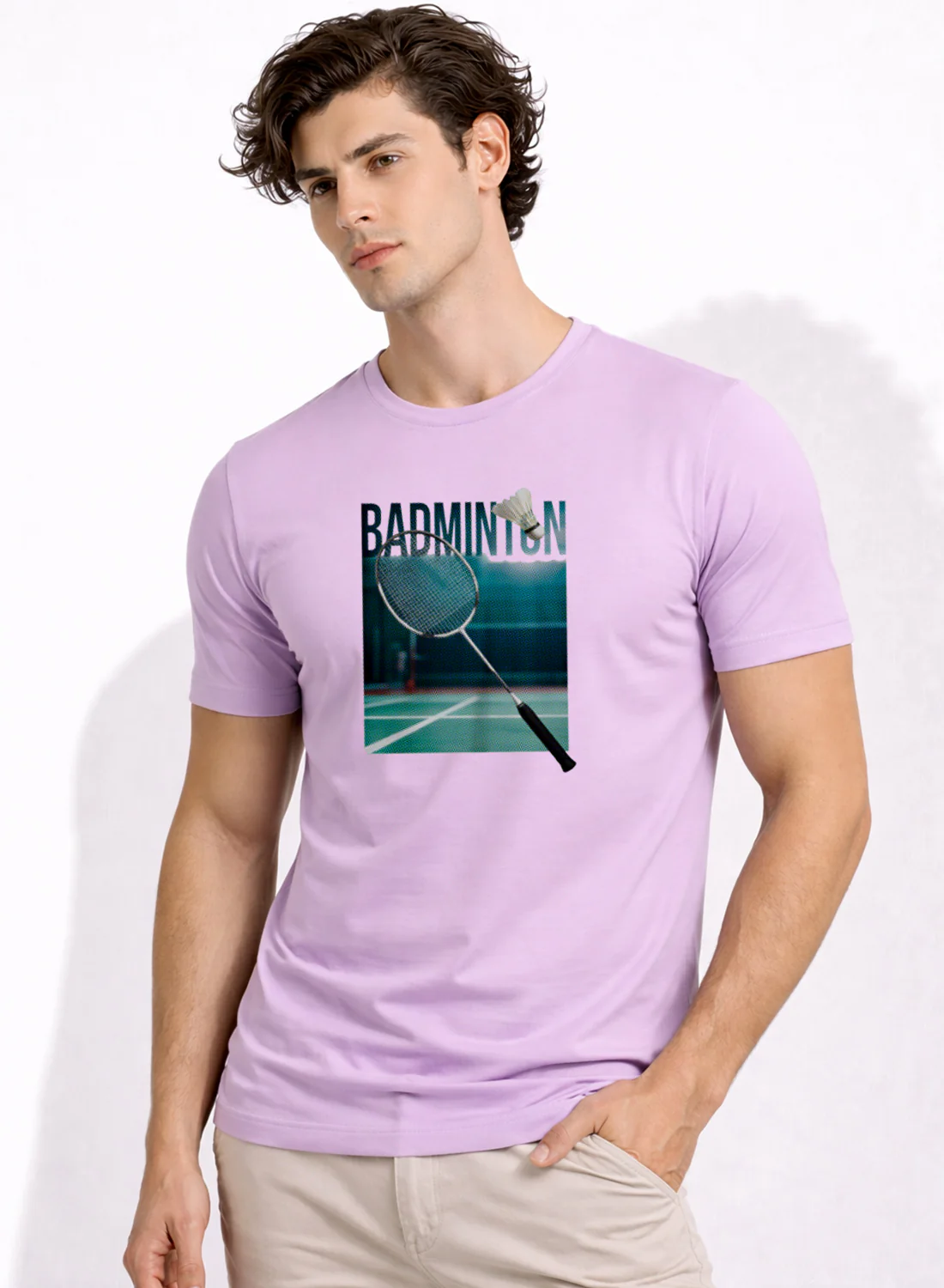 Men Badminton Graphic T-Shirt - Image 4