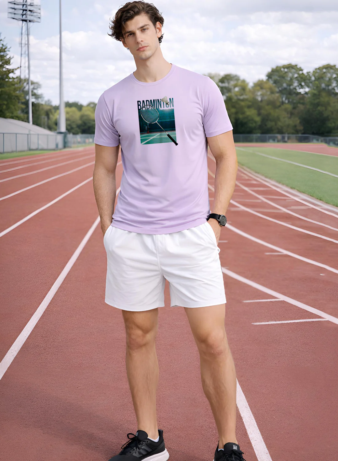 Men Badminton Graphic T-Shirt - Image 5