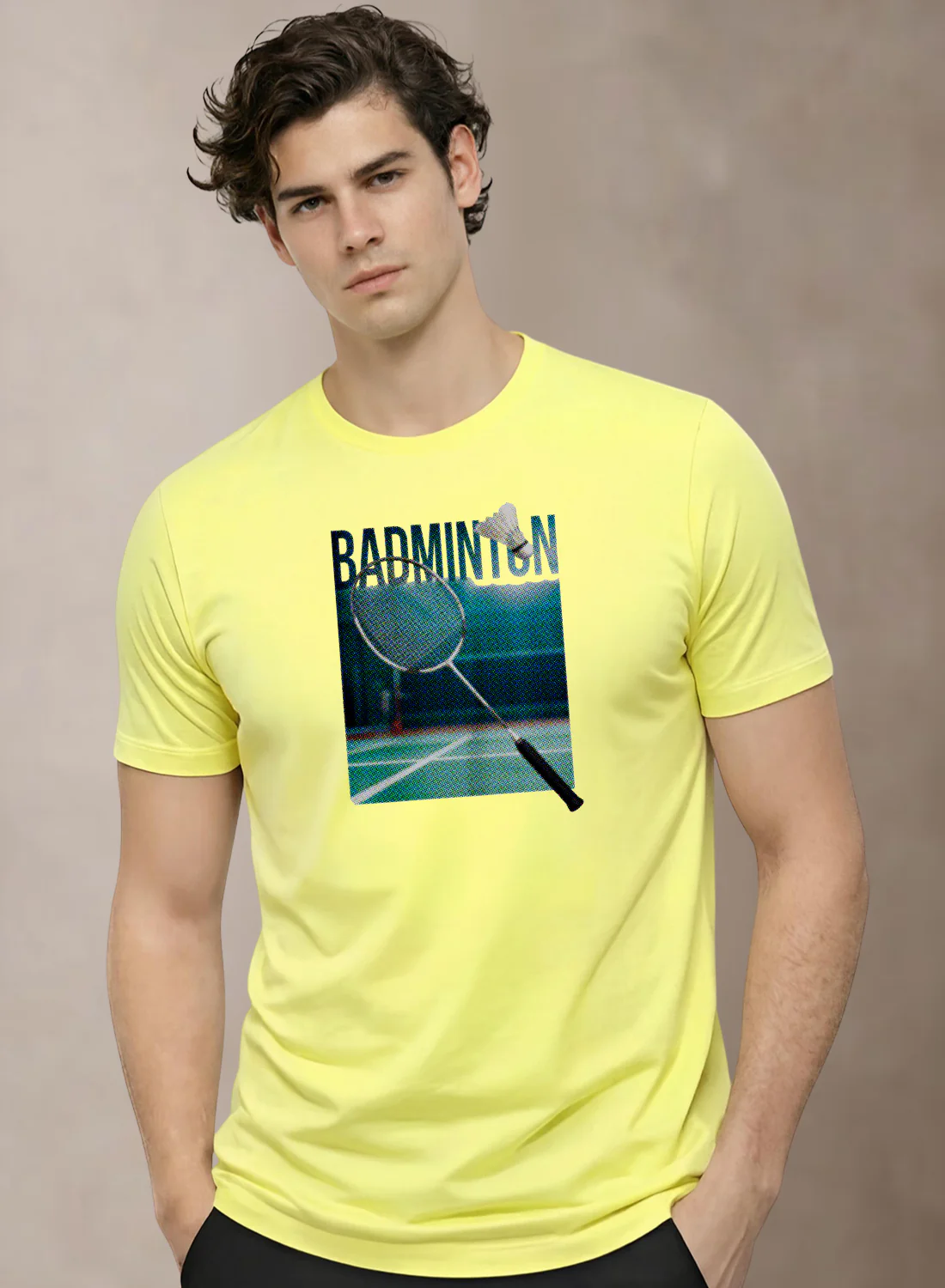 Men Badminton Graphic T-Shirt - Image 2
