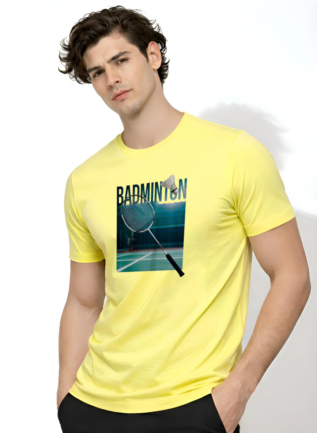 Men Badminton Graphic T-Shirt - Image 4