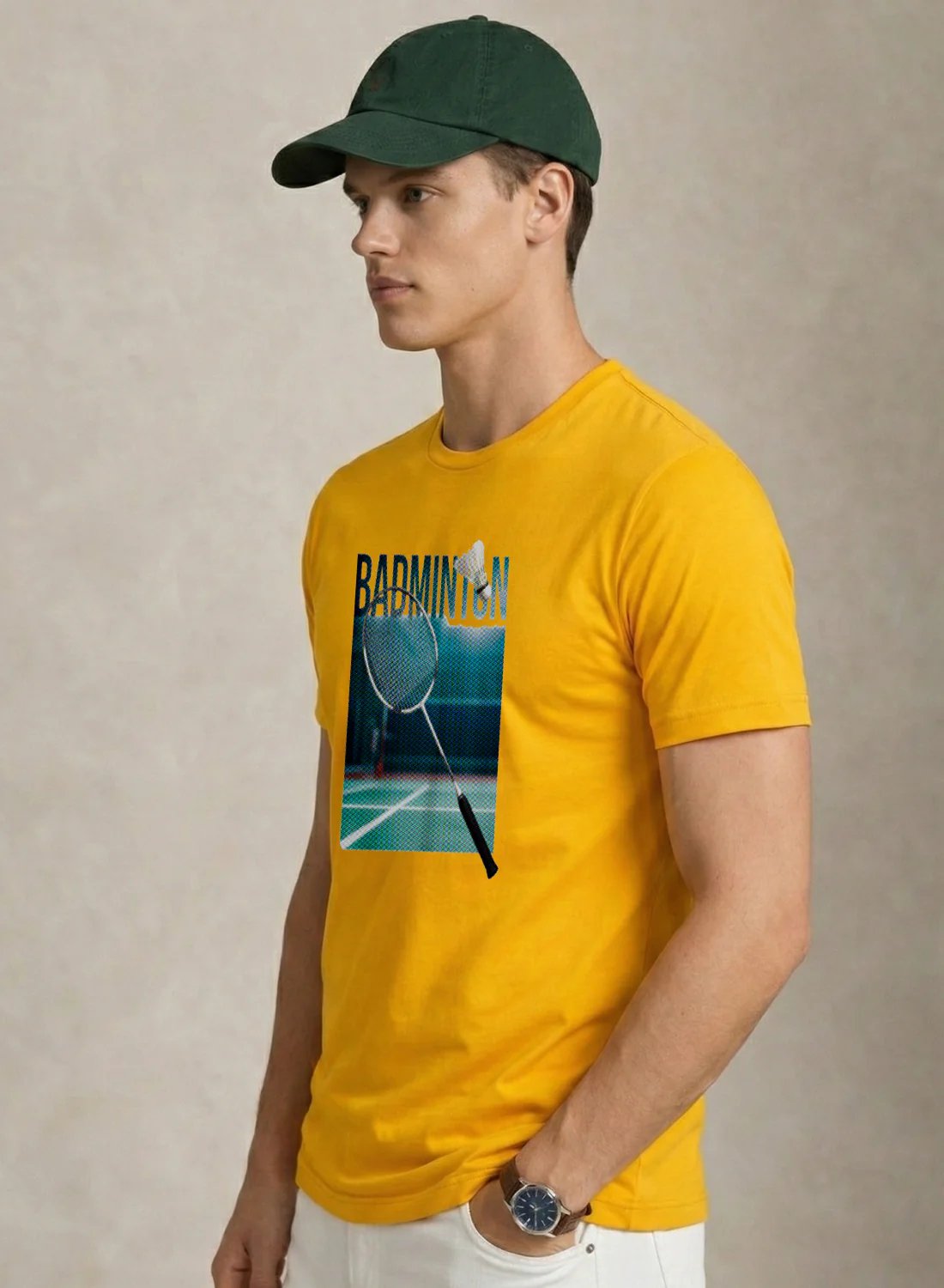 Men Badminton Graphic T-Shirt - Image 3