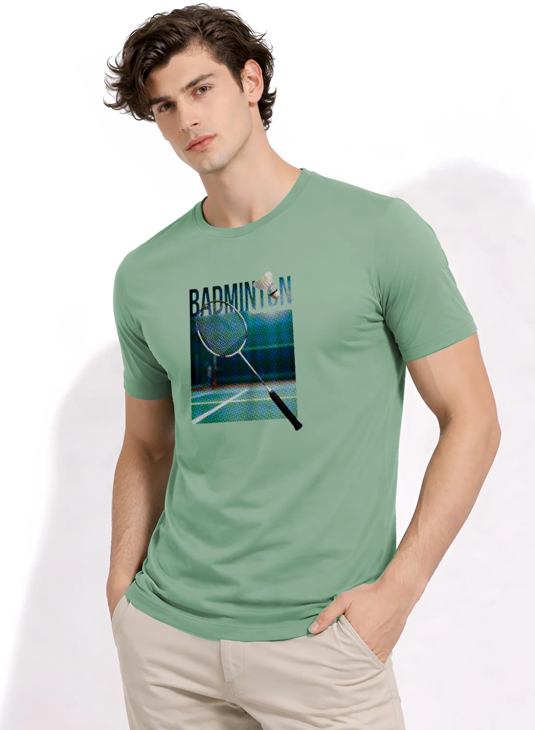 Men Badminton Graphic T-Shirt - Image 4