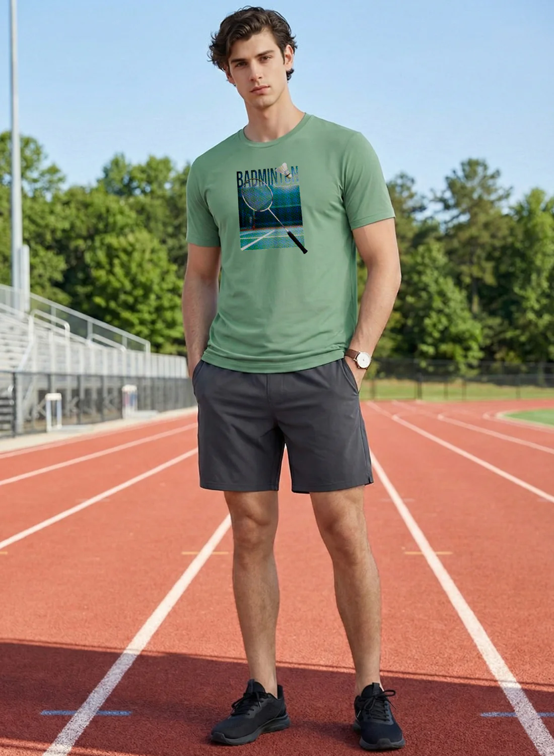 Men Badminton Graphic T-Shirt - Image 5