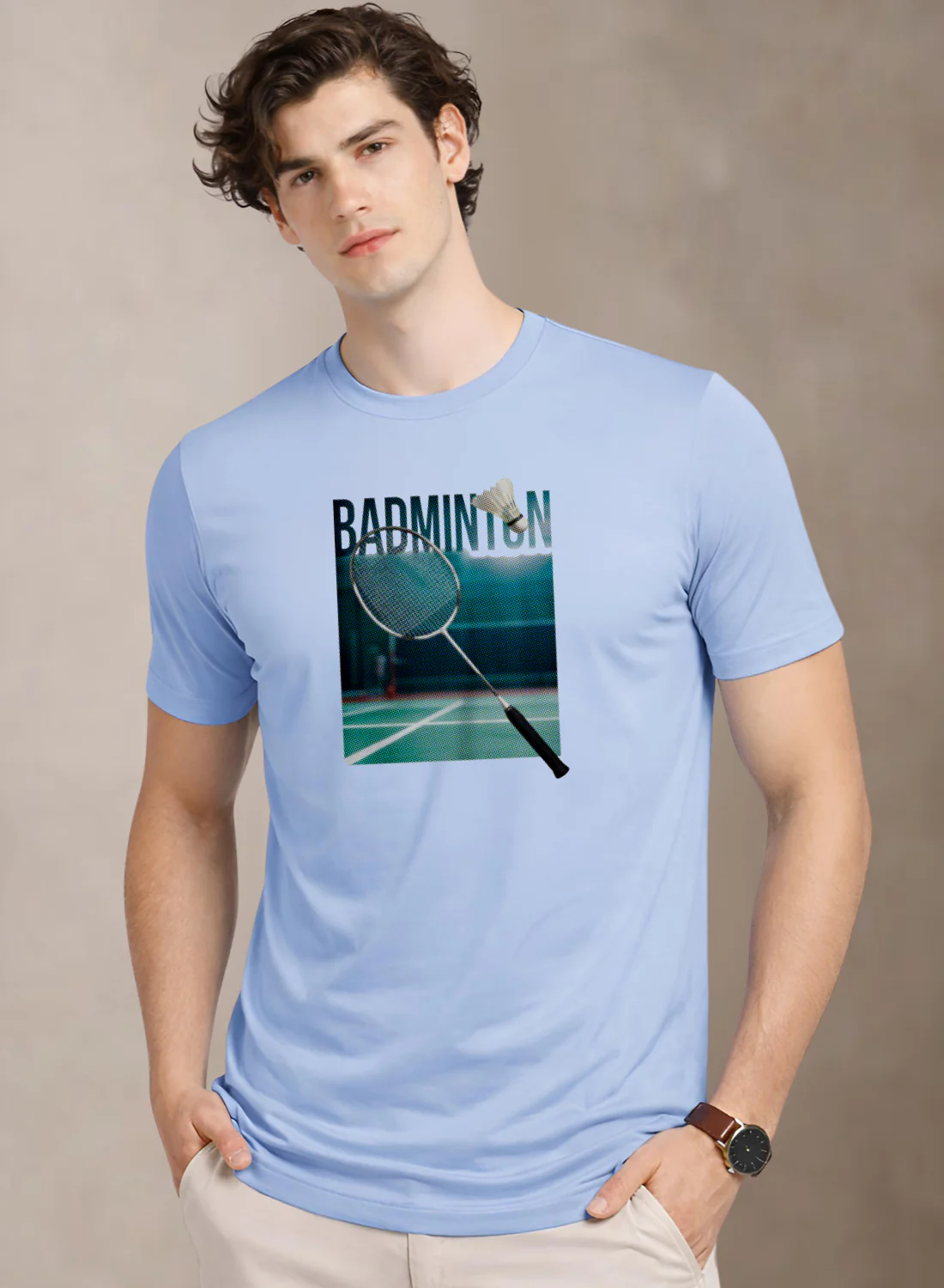 Men Badminton Graphic T-Shirt - Image 2