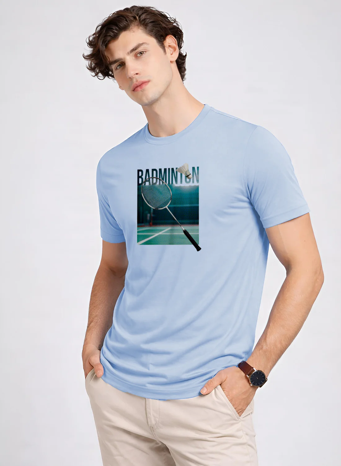 Men Badminton Graphic T-Shirt - Image 4