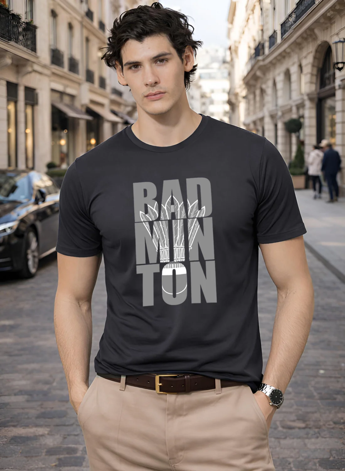 Men Badminton Printed T-Shirt - Image 5