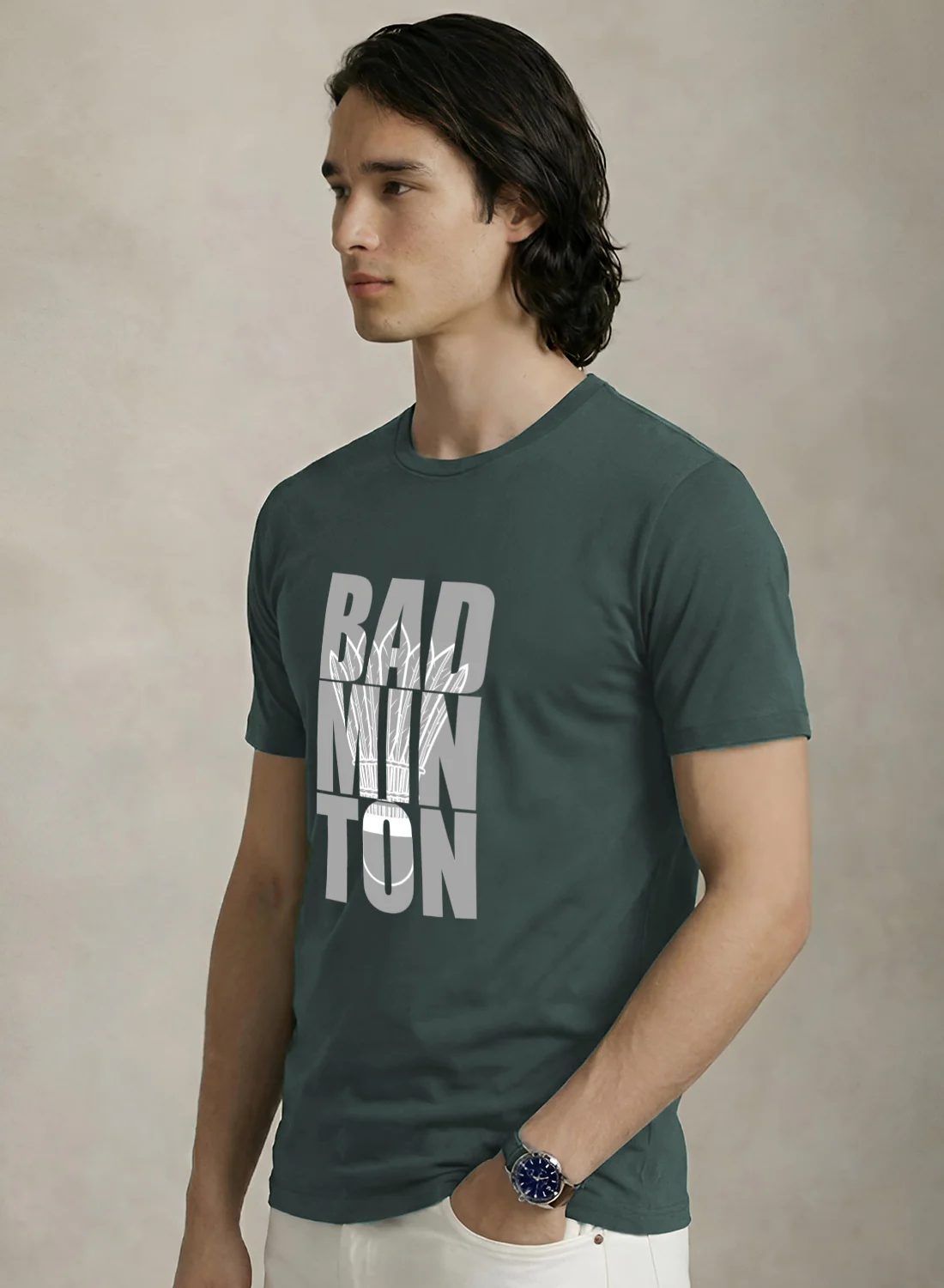 Men Badminton Printed T-Shirt - Image 3