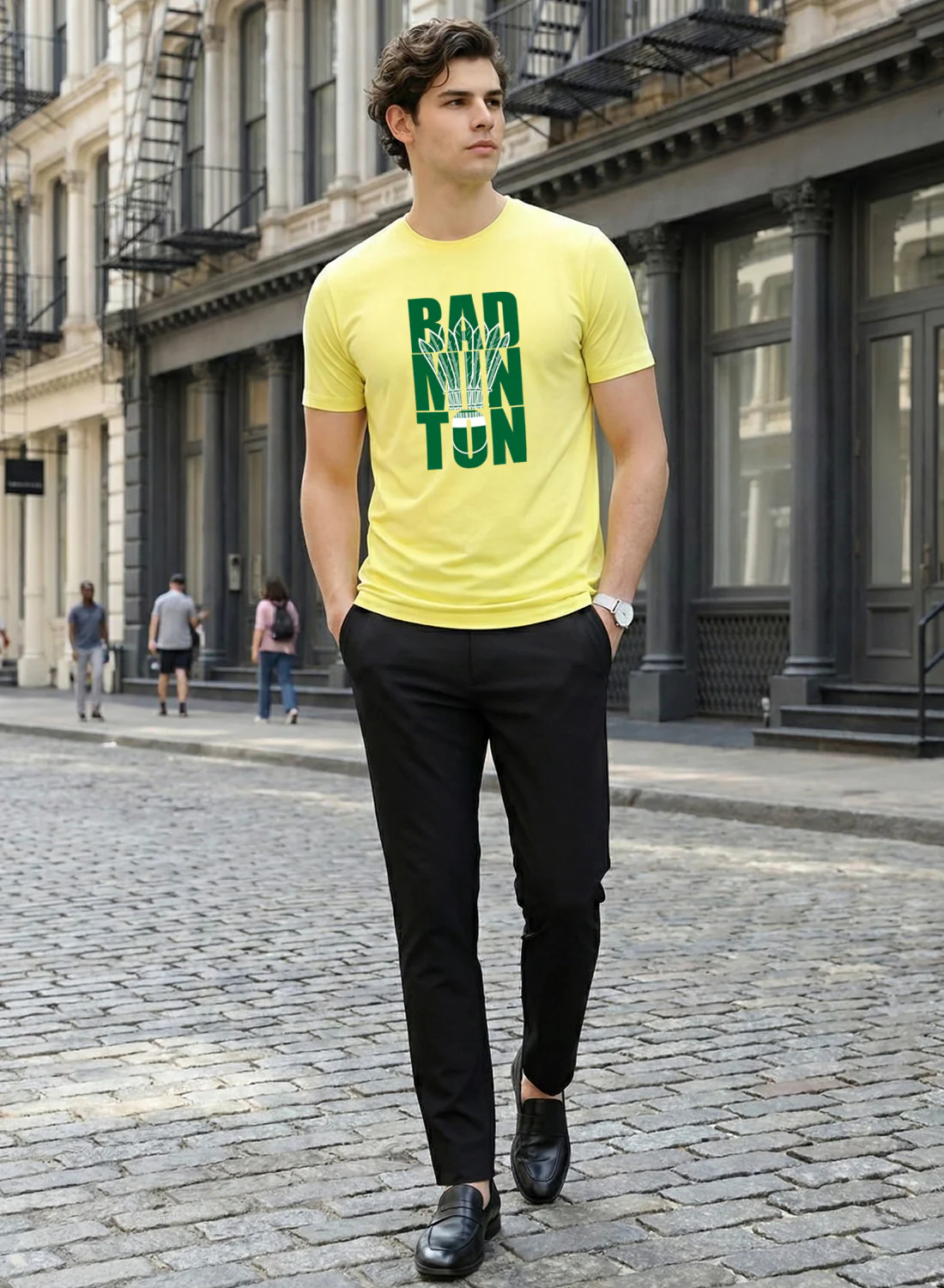 Men Badminton Printed T-Shirt - Image 5