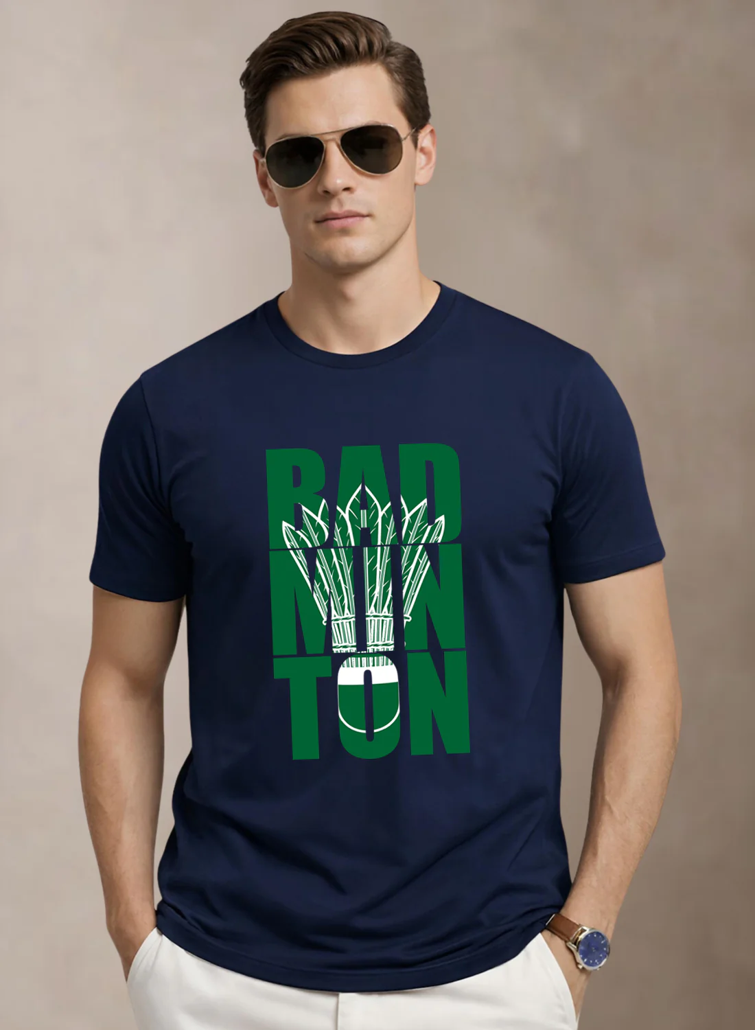 Men Badminton Printed T-Shirt - Image 2