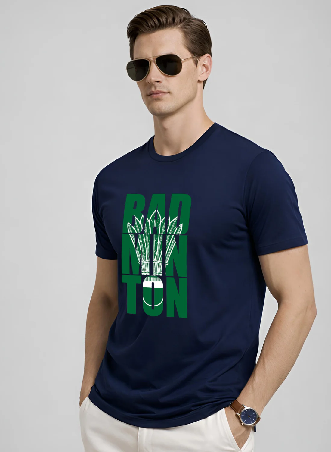 Men Badminton Printed T-Shirt - Image 4
