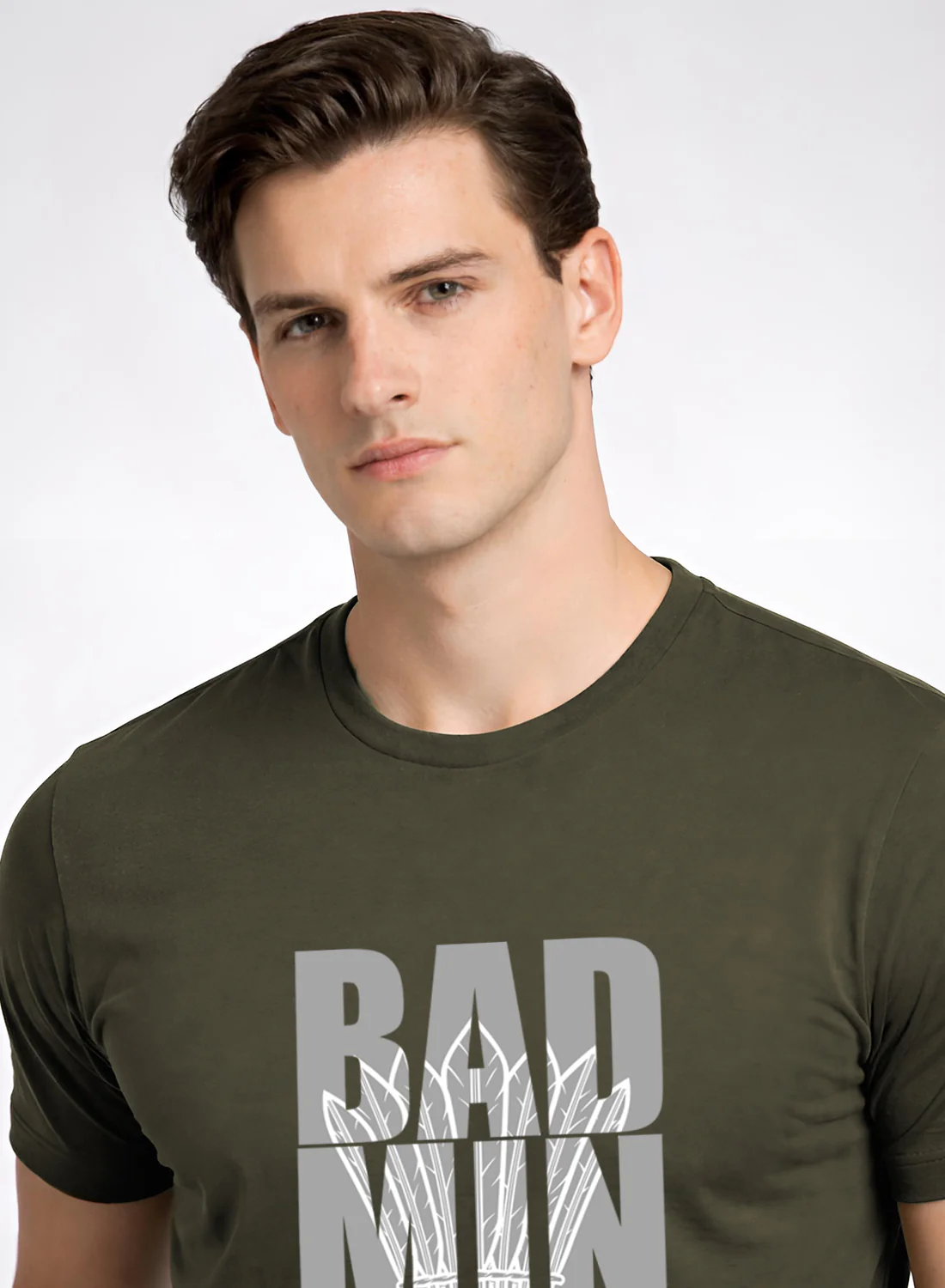 Men Badminton Printed T-Shirt