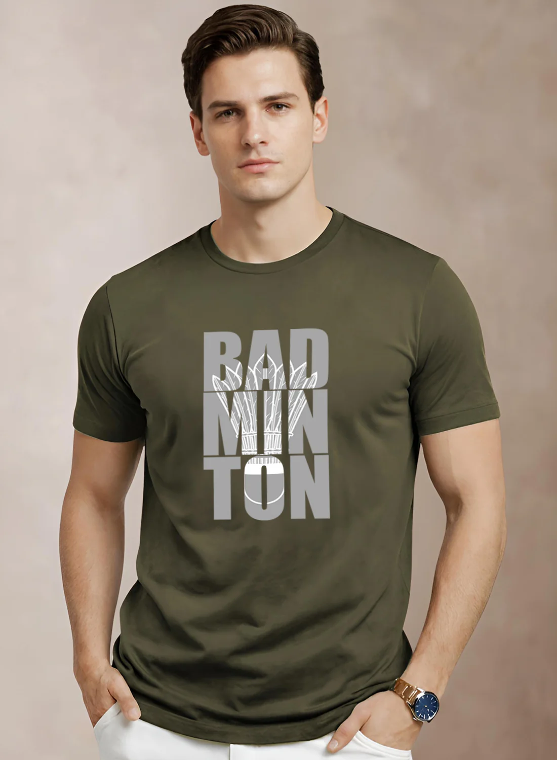 Men Badminton Printed T-Shirt - Image 2