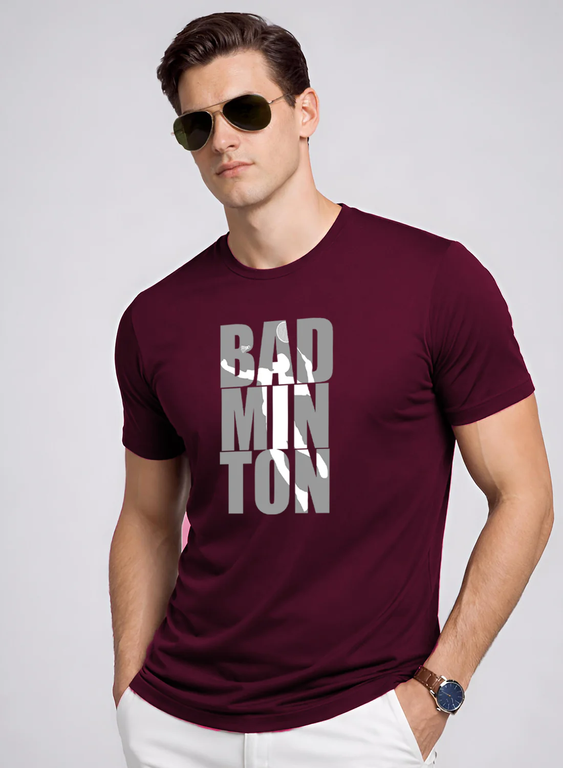 Men Badminton Tshirt