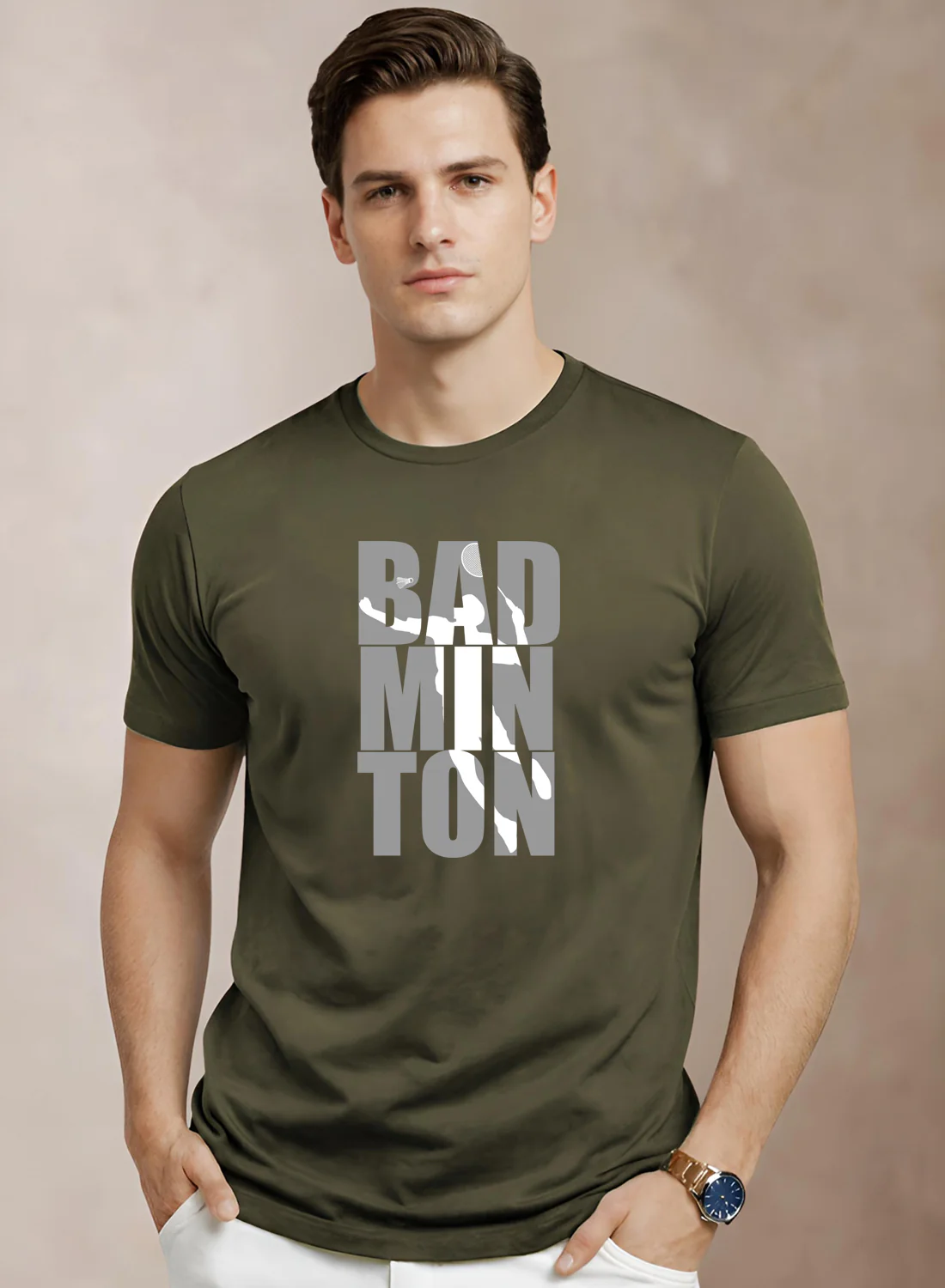 Men Badminton Tshirt