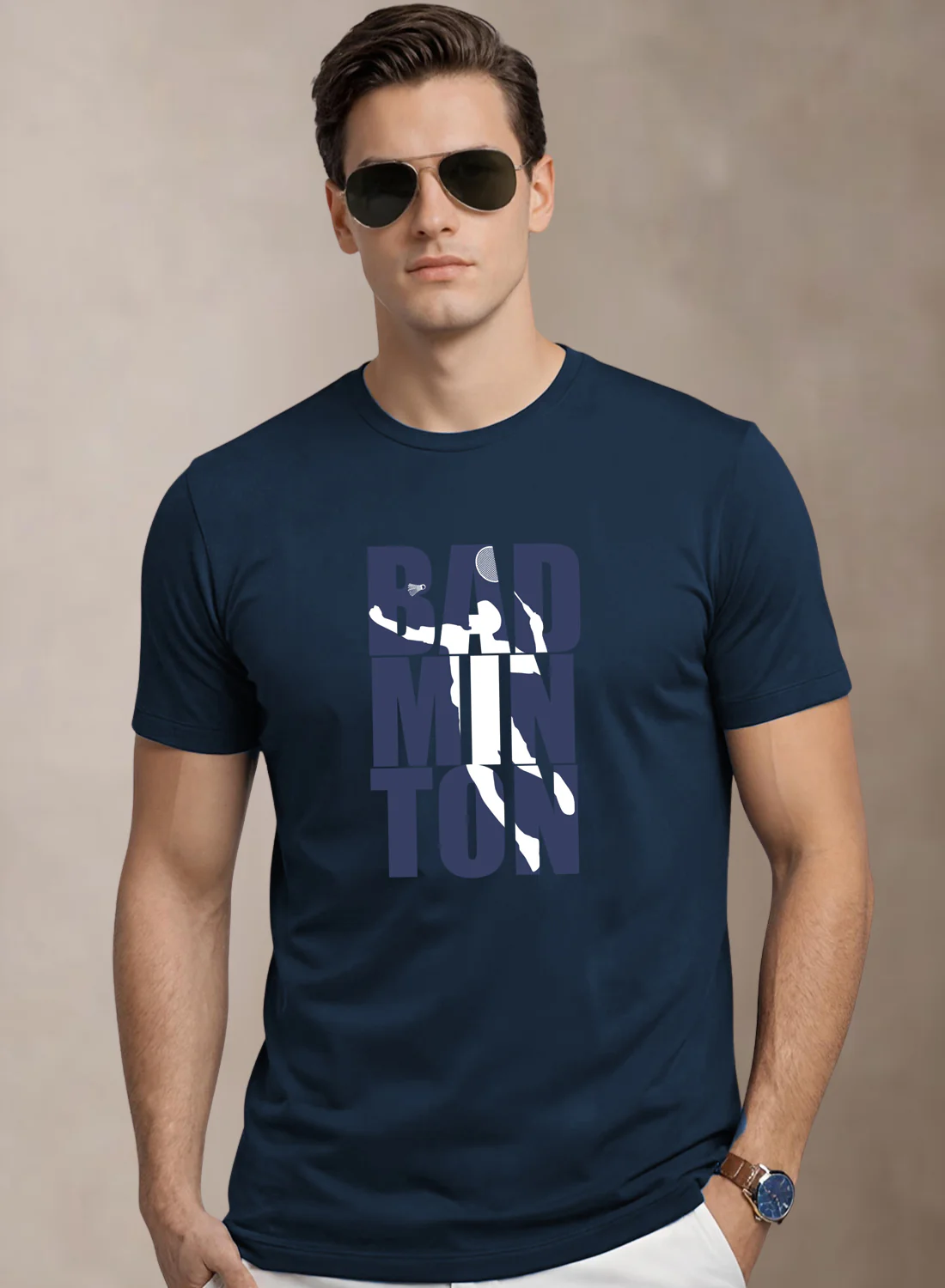 Men Badminton Tshirt