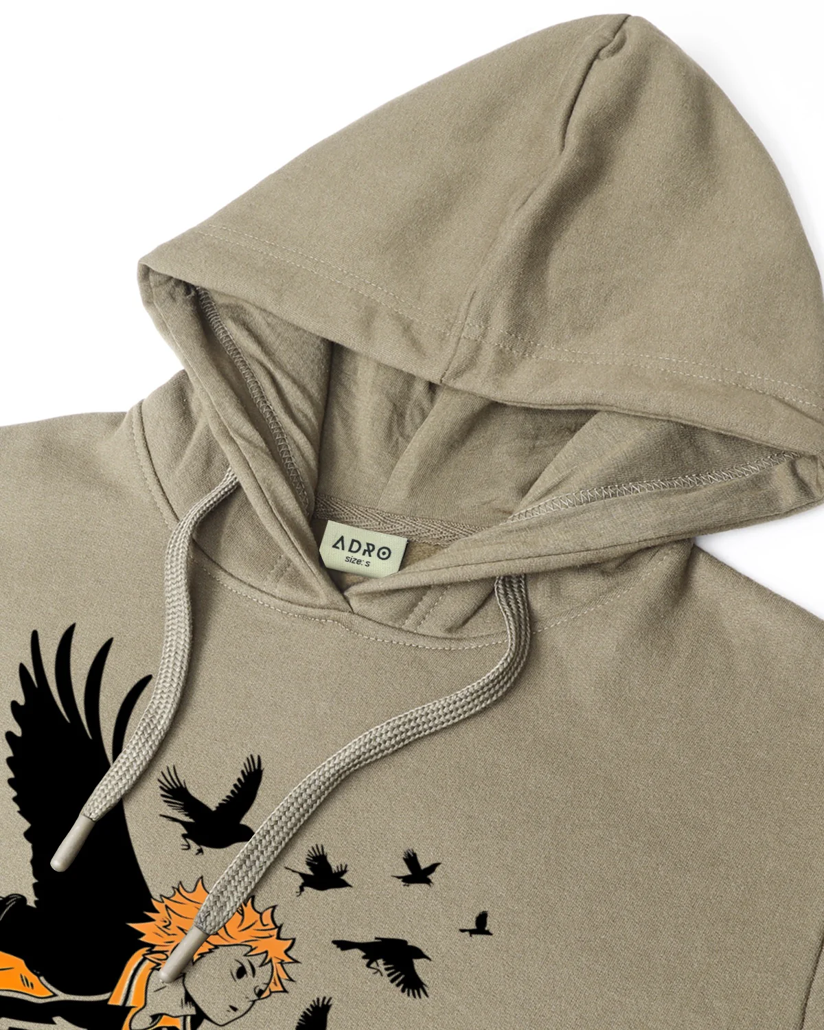 Men Beige Anime Hoodies - Image 6