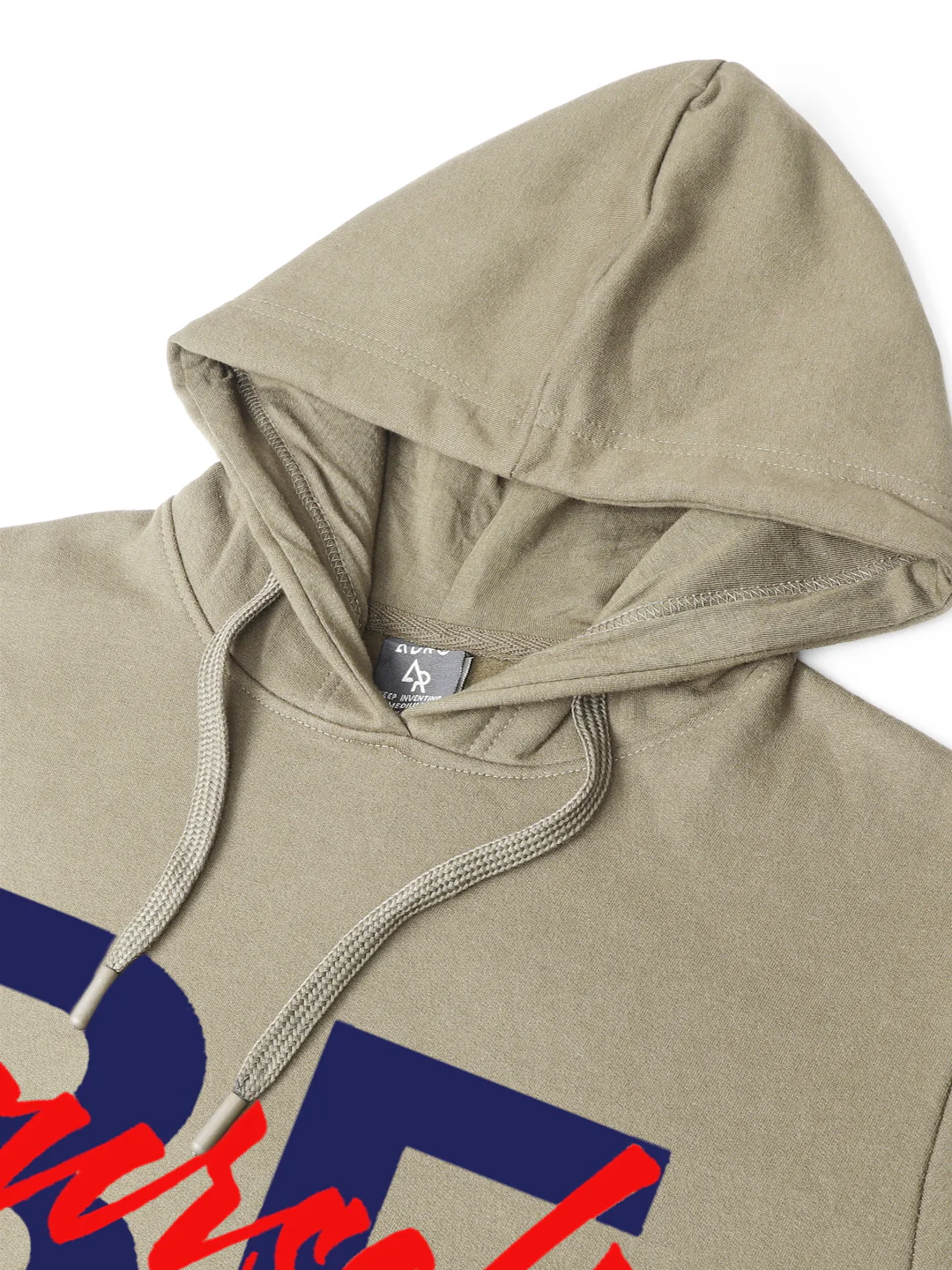 Men Beige Be Yourself ton Printed Hoodie - Image 4