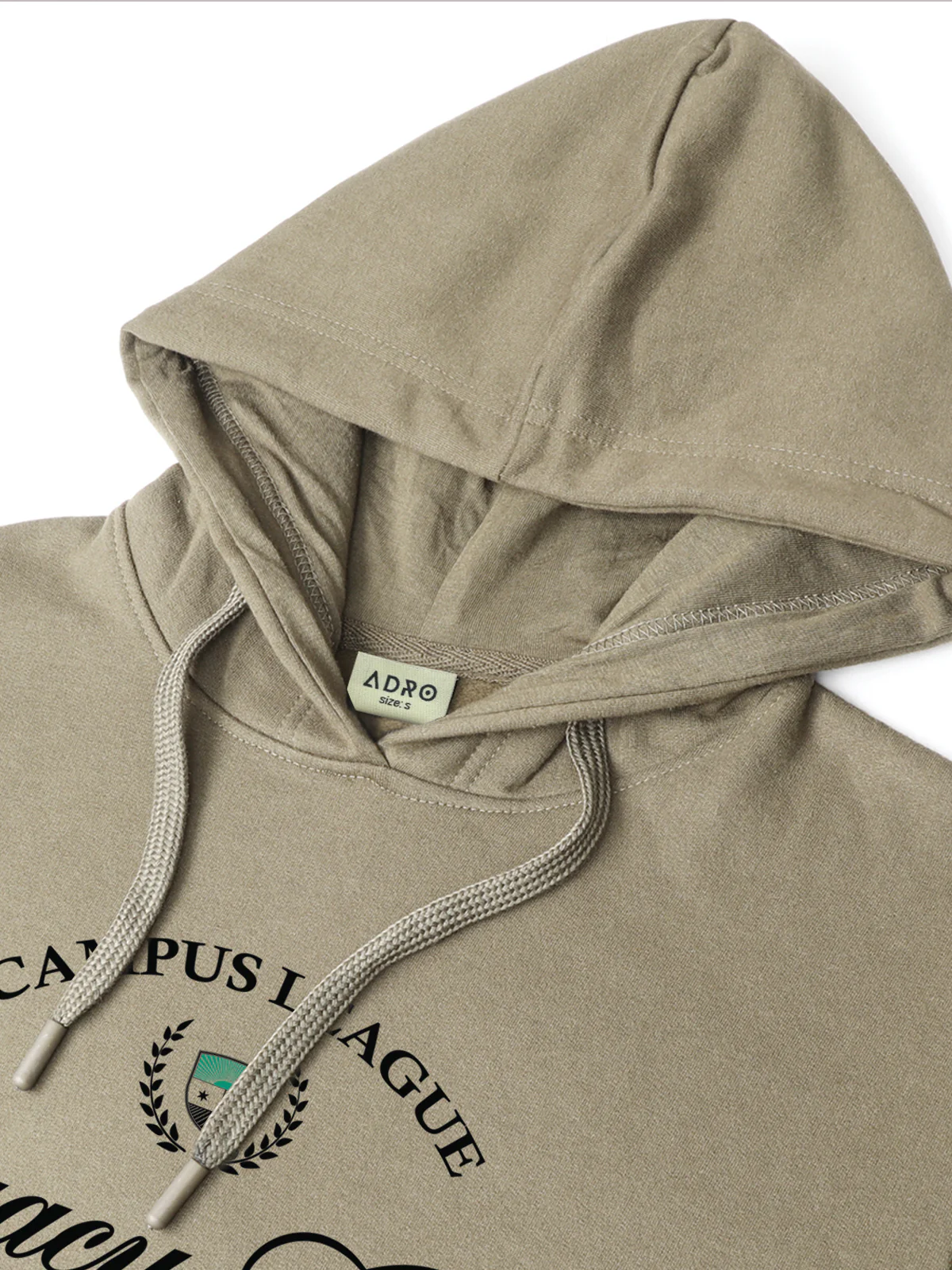 Men Beige Campus League Legacy Crew Hoodie - Image 6