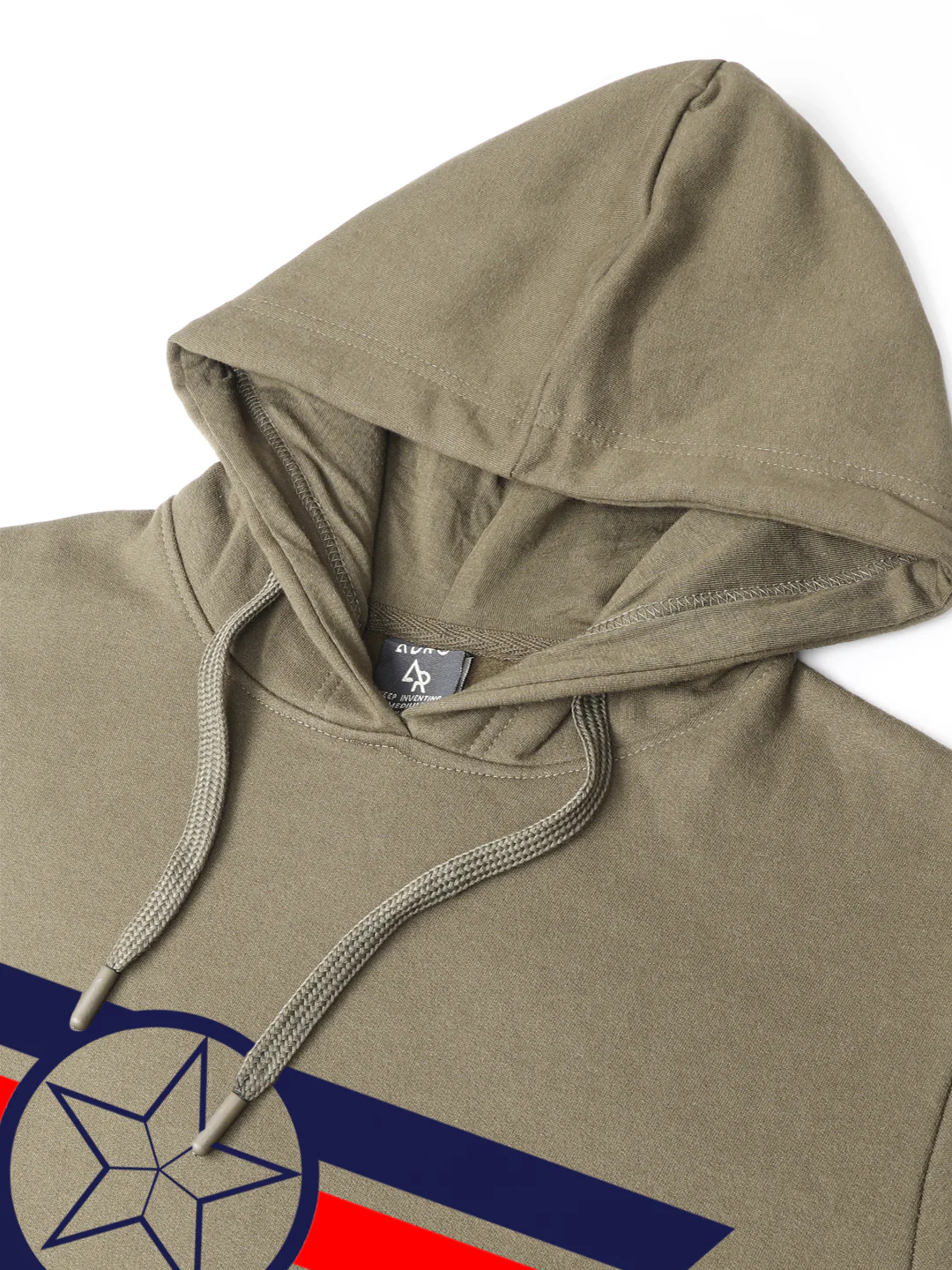 Men Beige Captain America Printed Hoodie - Image 5