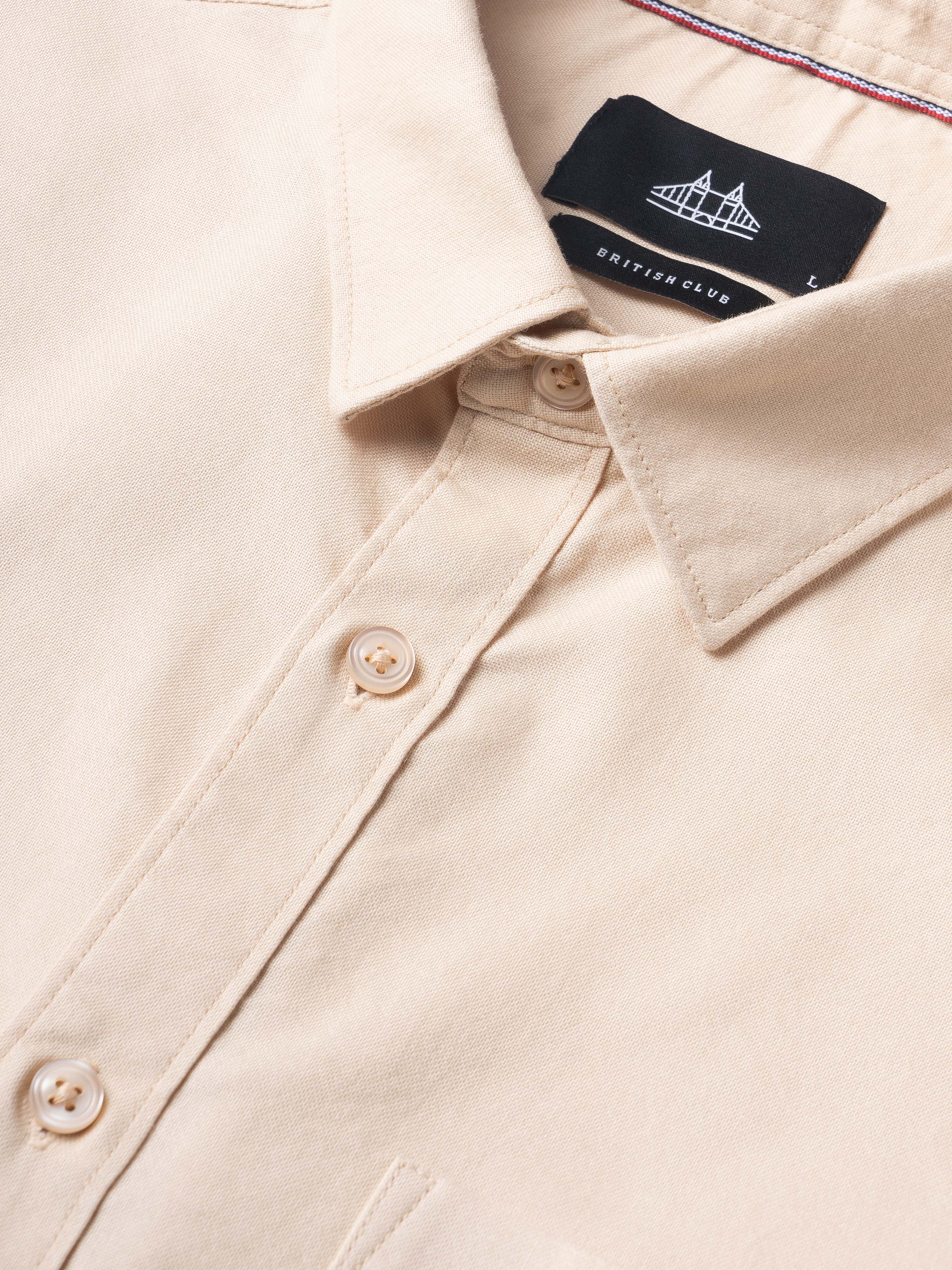 Men Beige Casual Shirt - Image 8