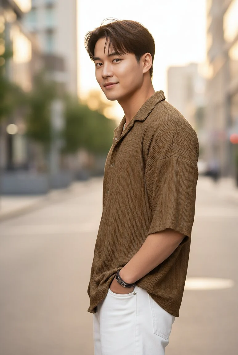 Men Beige Casual Shirt - Image 3