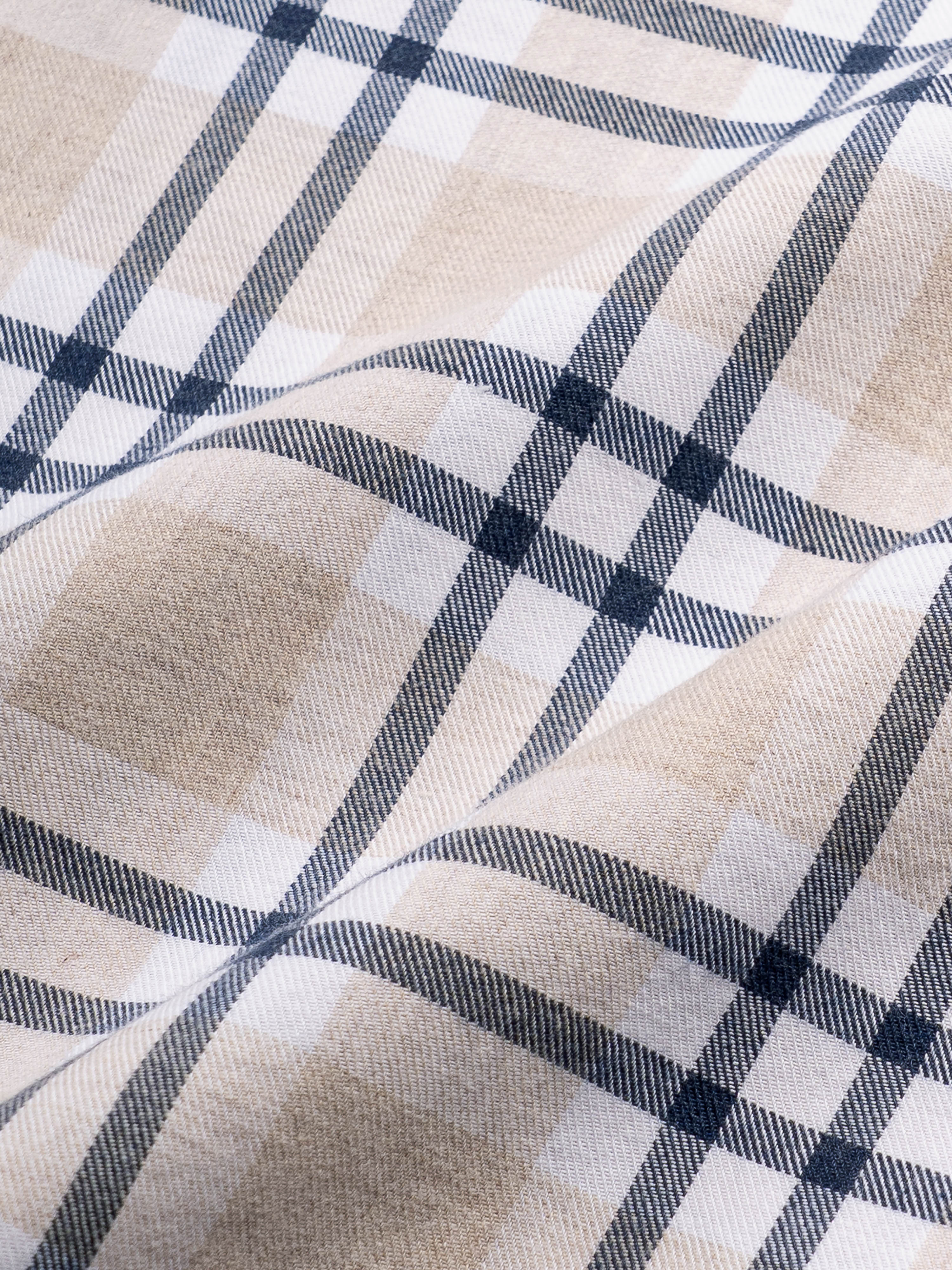 Men Beige Checked Shirt - Image 8