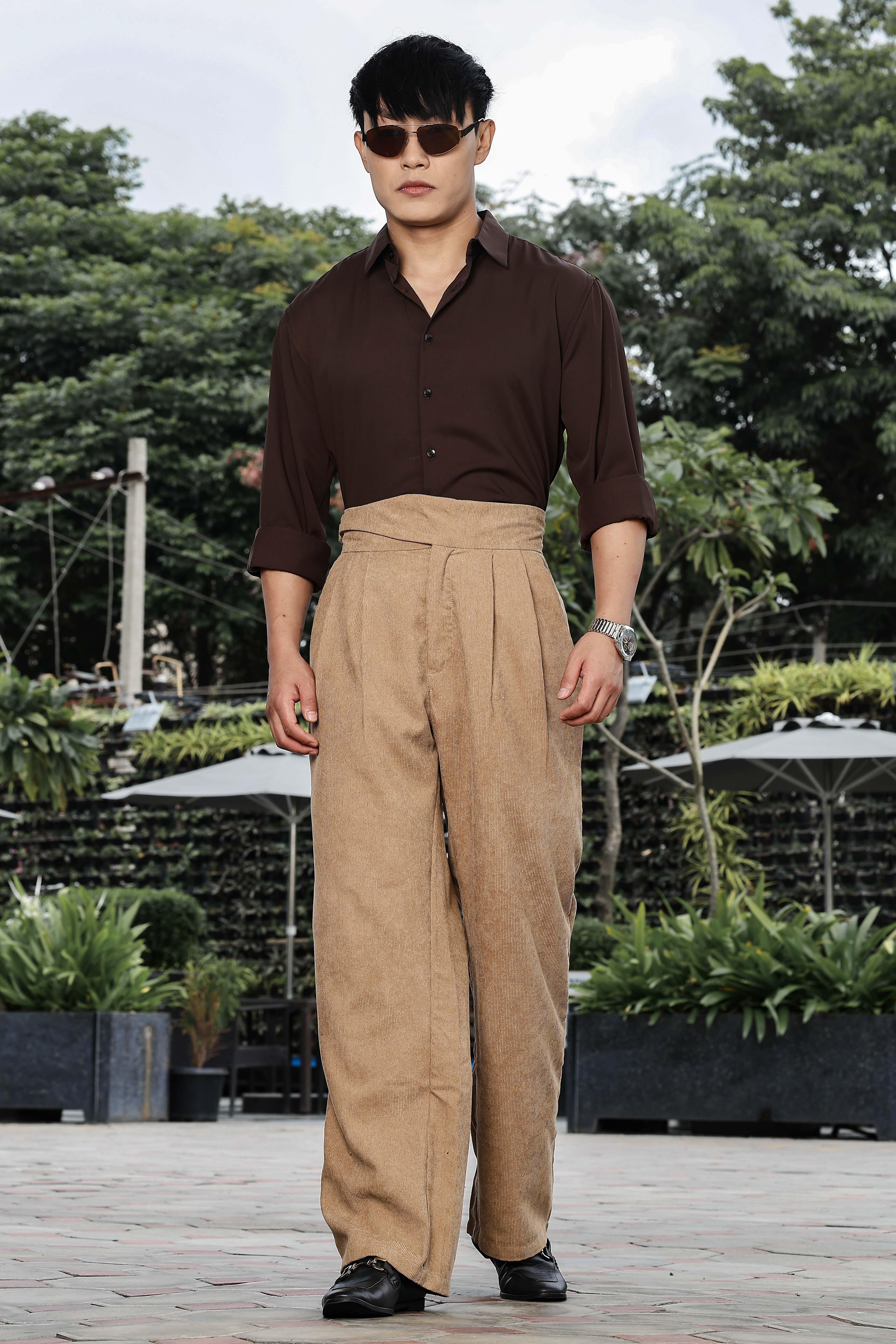 Men Corduroy Gurkha Trousers - Image 9
