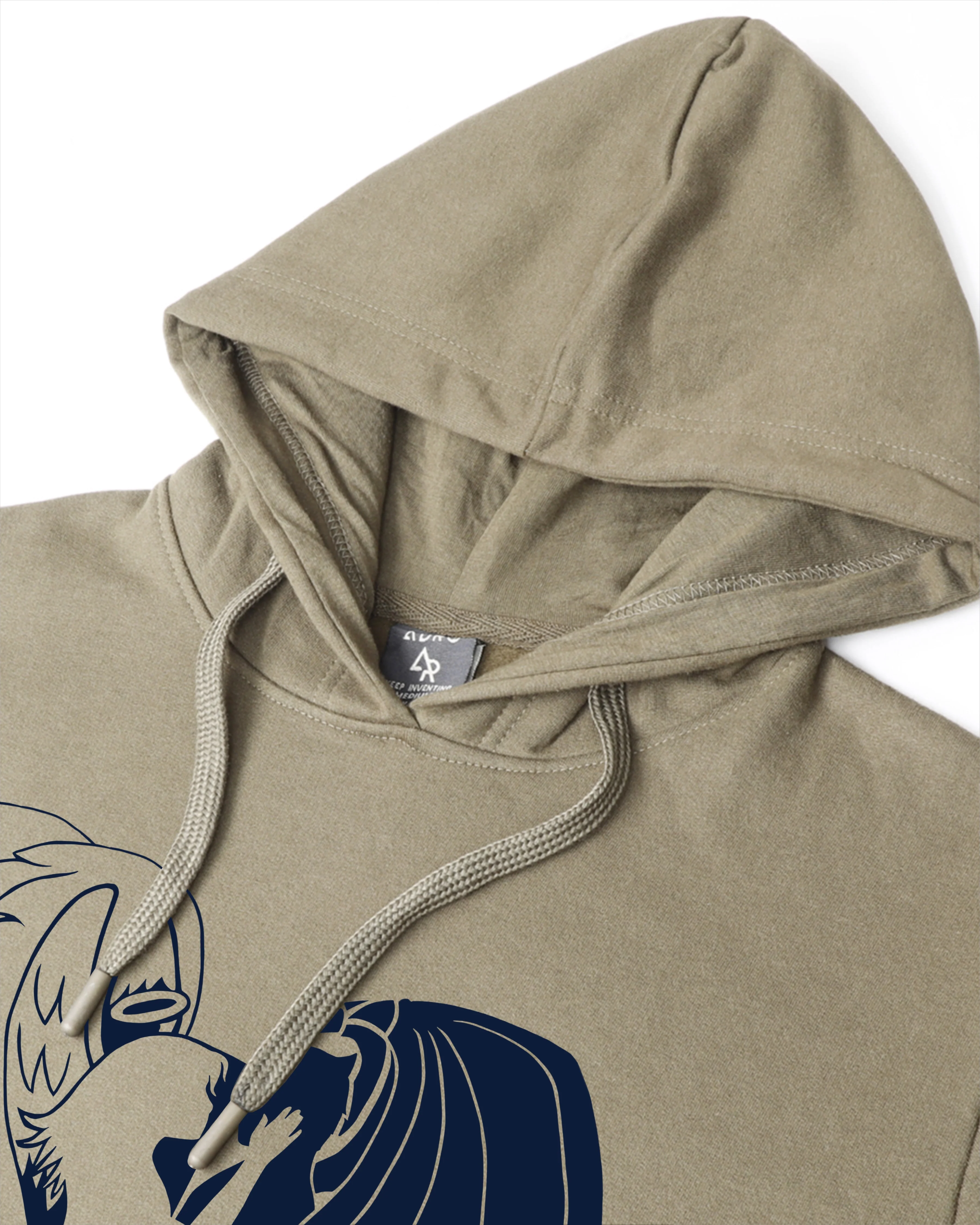 Men Beige Printed Hoodie - Image 5