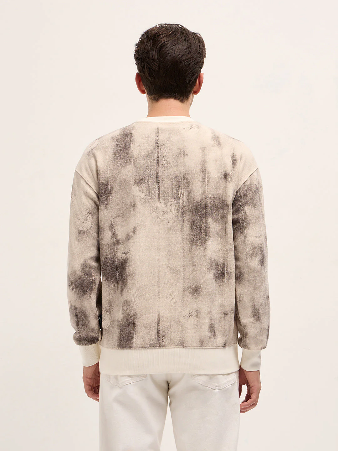 Men Beige Regular Fit Crew Neck T-Shirt - Image 2
