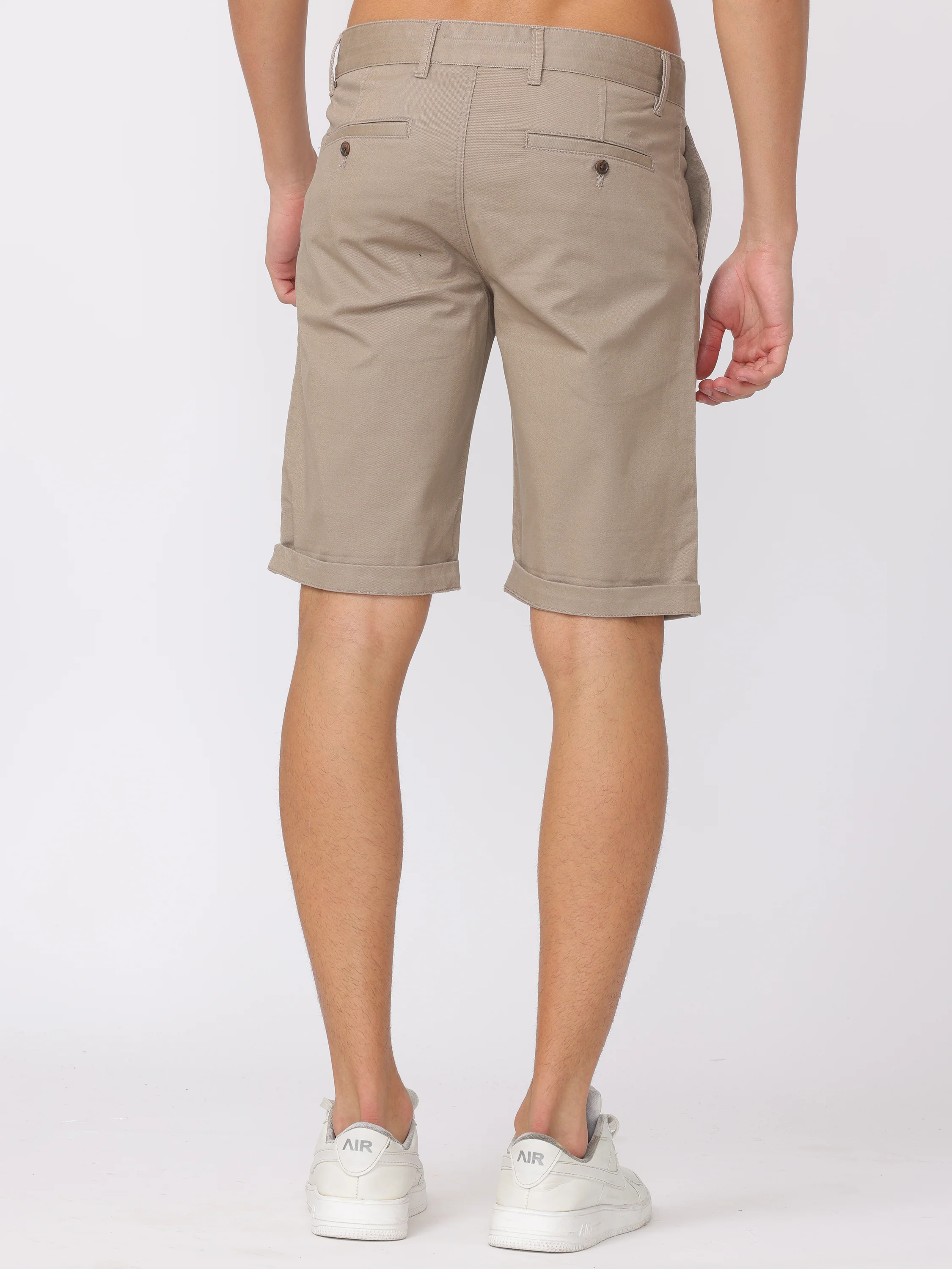 Men Beige Regular Fit Shorts - Image 5