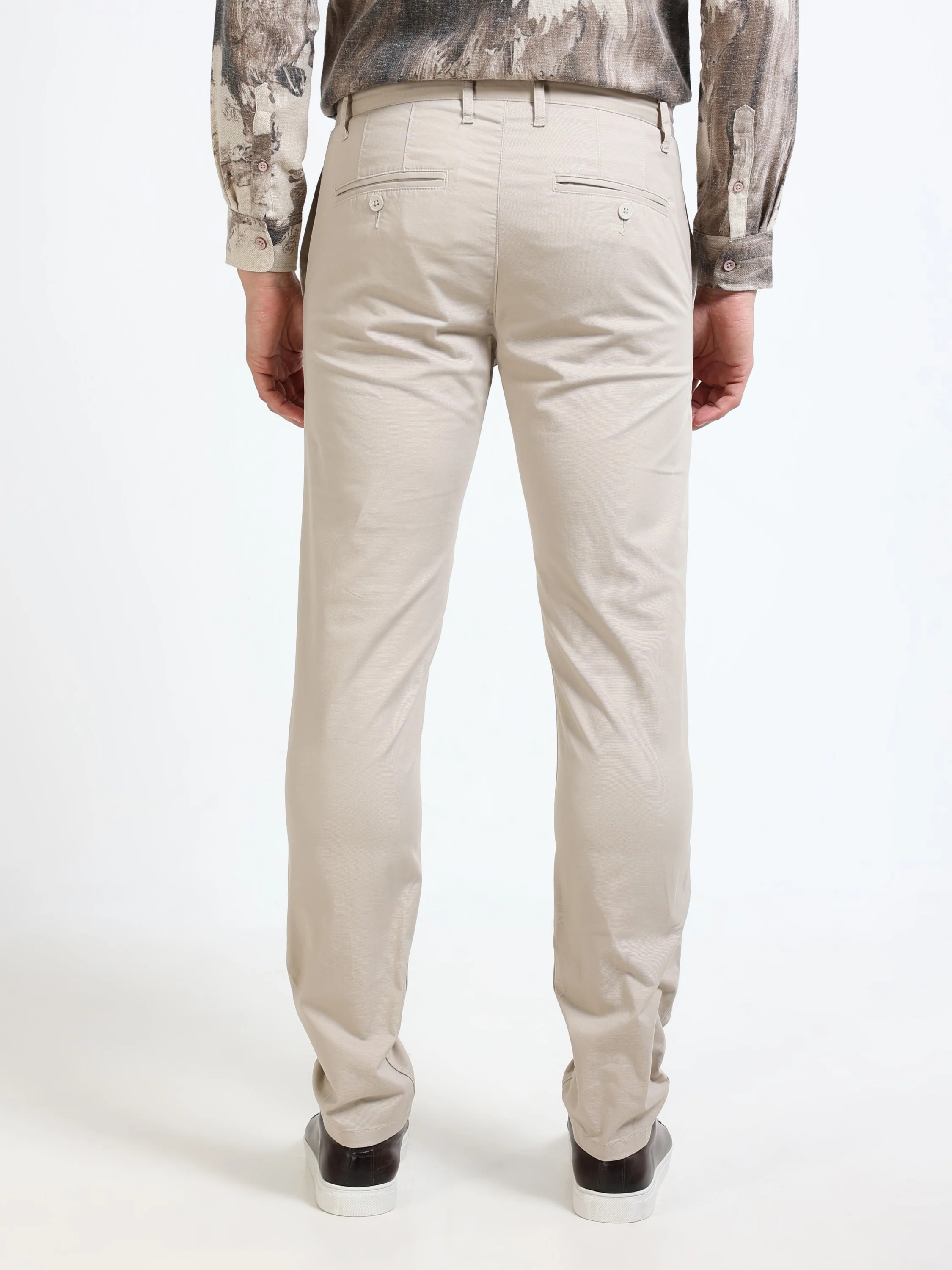Men Beige Slim Fit Pant - Image 4