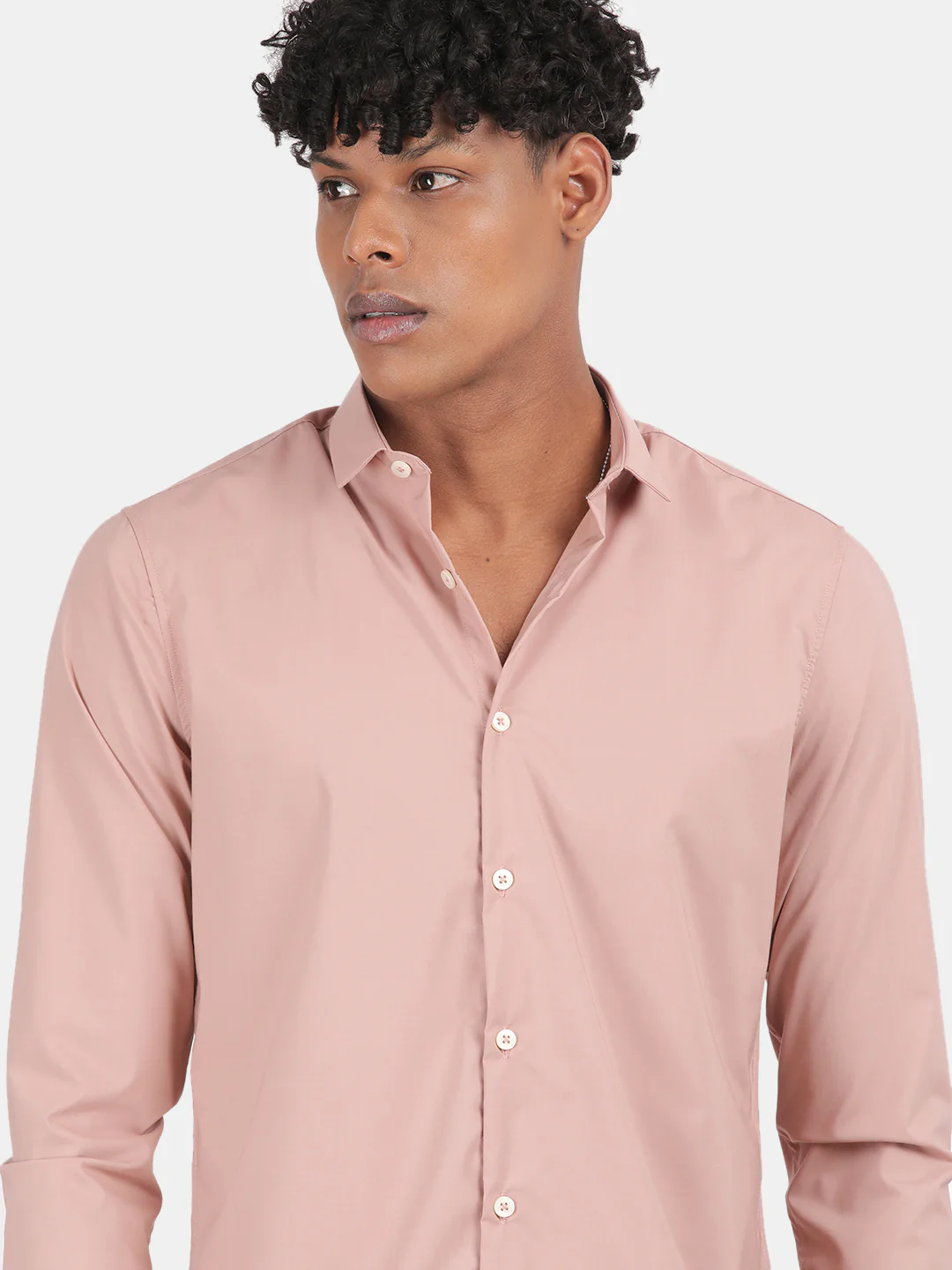 Men Beige Slim Fit Spread Collar Full Sleeve Casual Shirt - Image 5