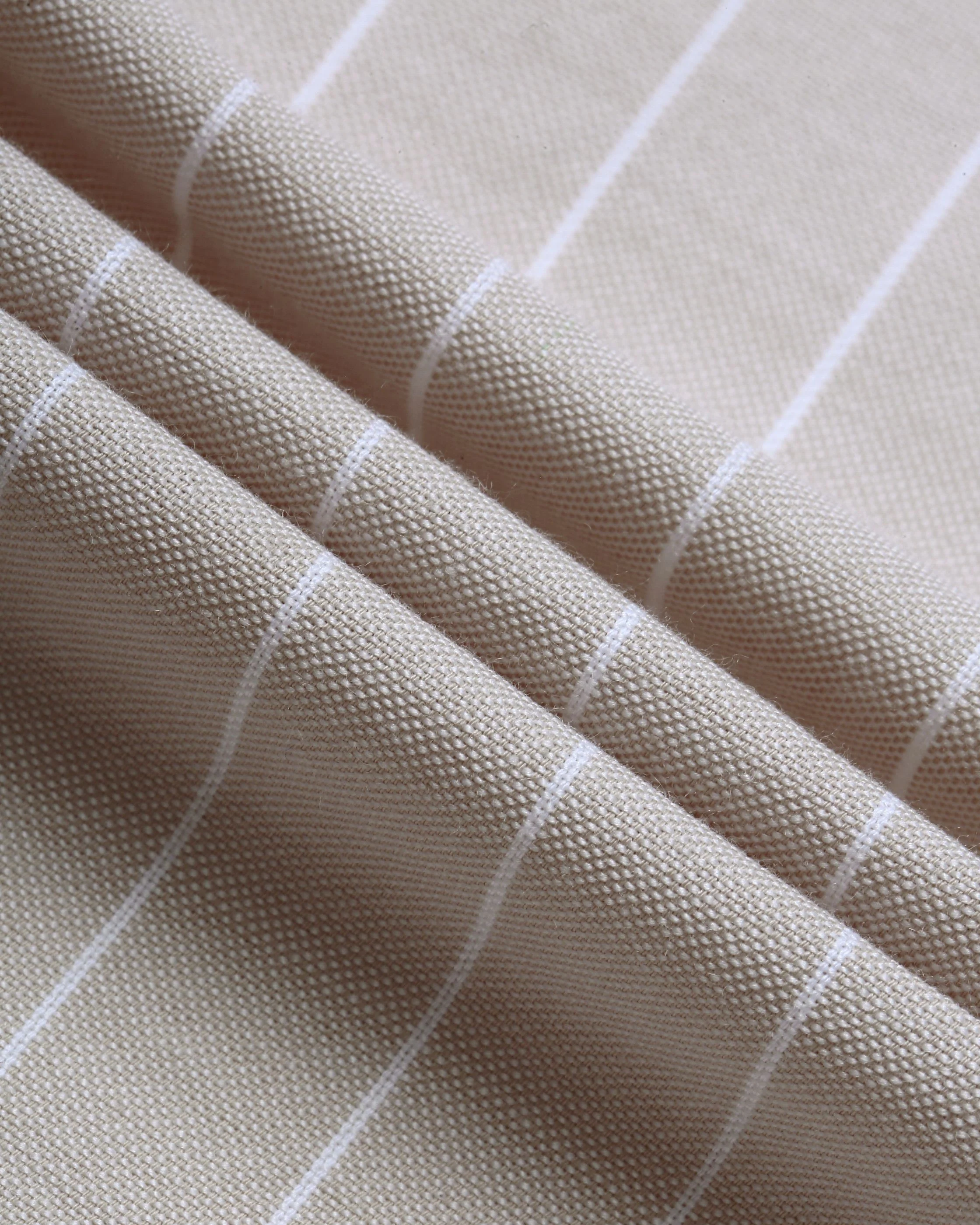 Men Beige Striped Shirt - Image 7