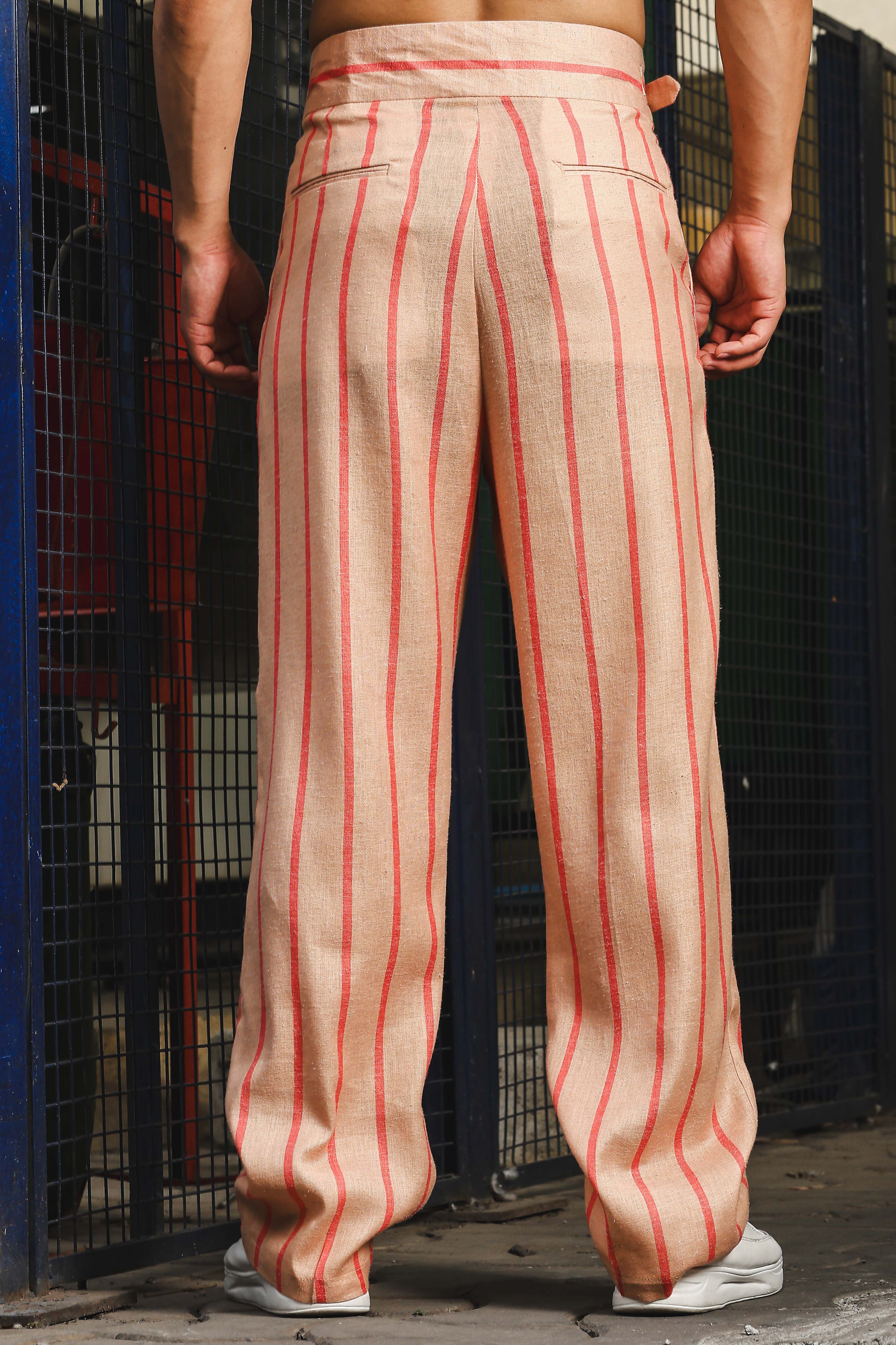 Men Striped Gurkha Trousers - Image 3