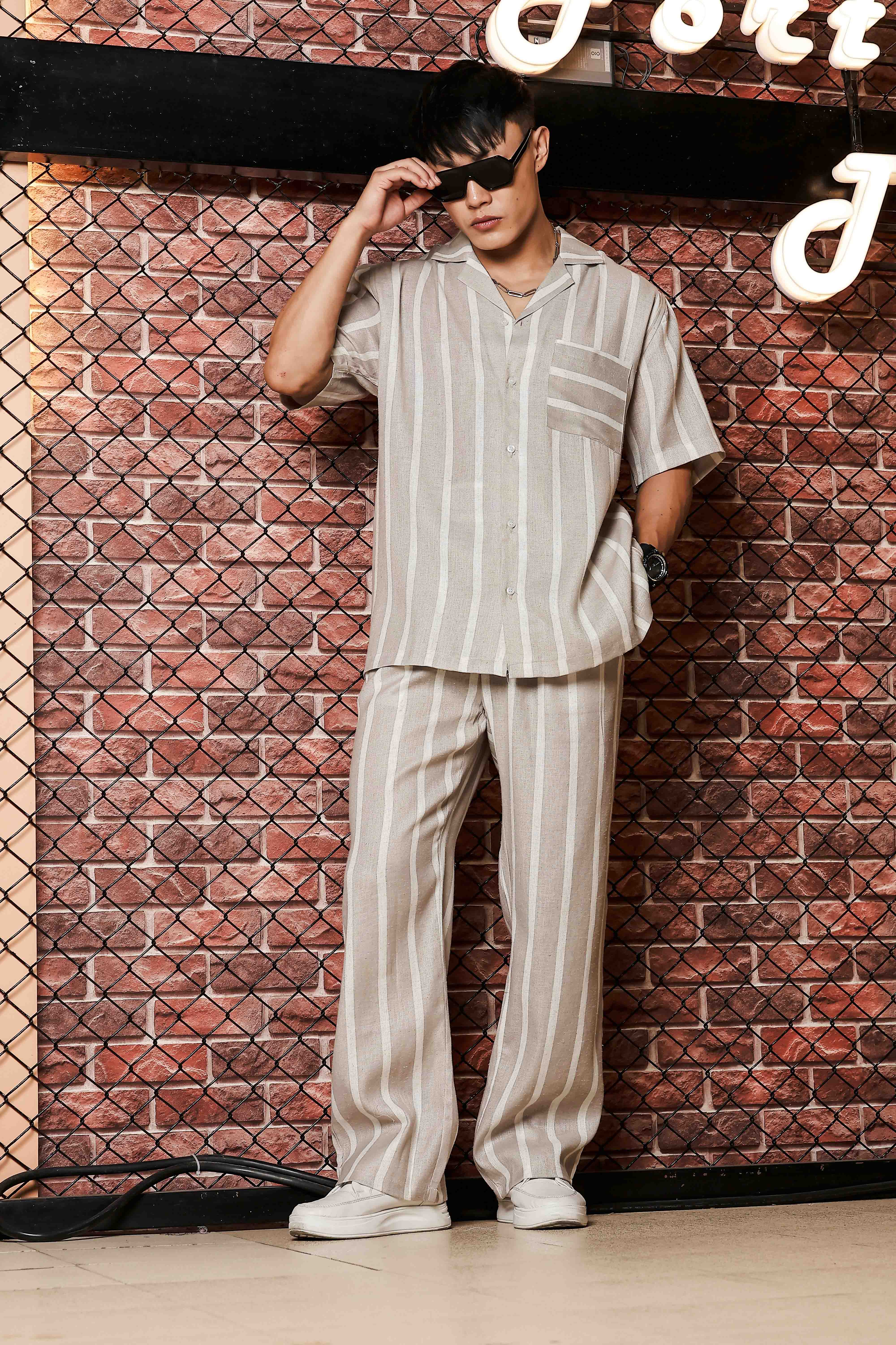Men Striped Gurkha Trousers - Image 5