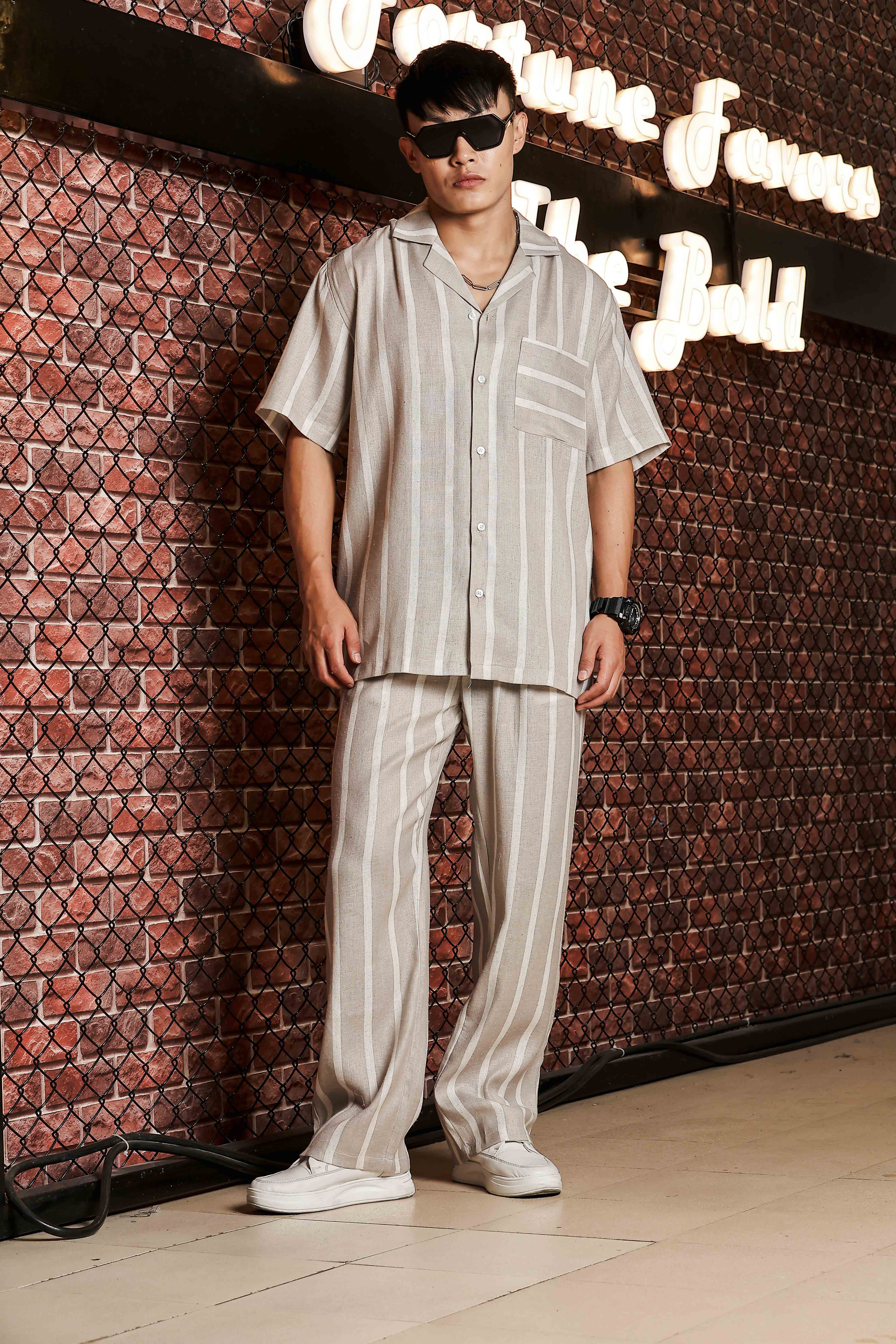 Men Striped Gurkha Trousers - Image 6