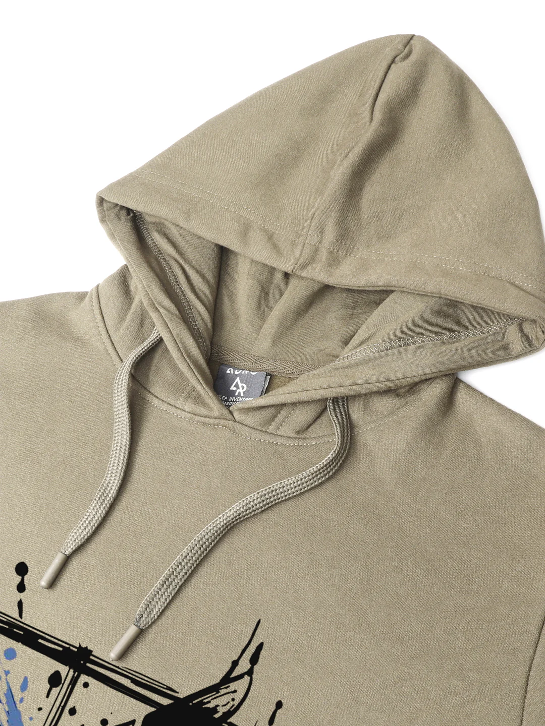 Men Beige Printed Hoodie - Image 5