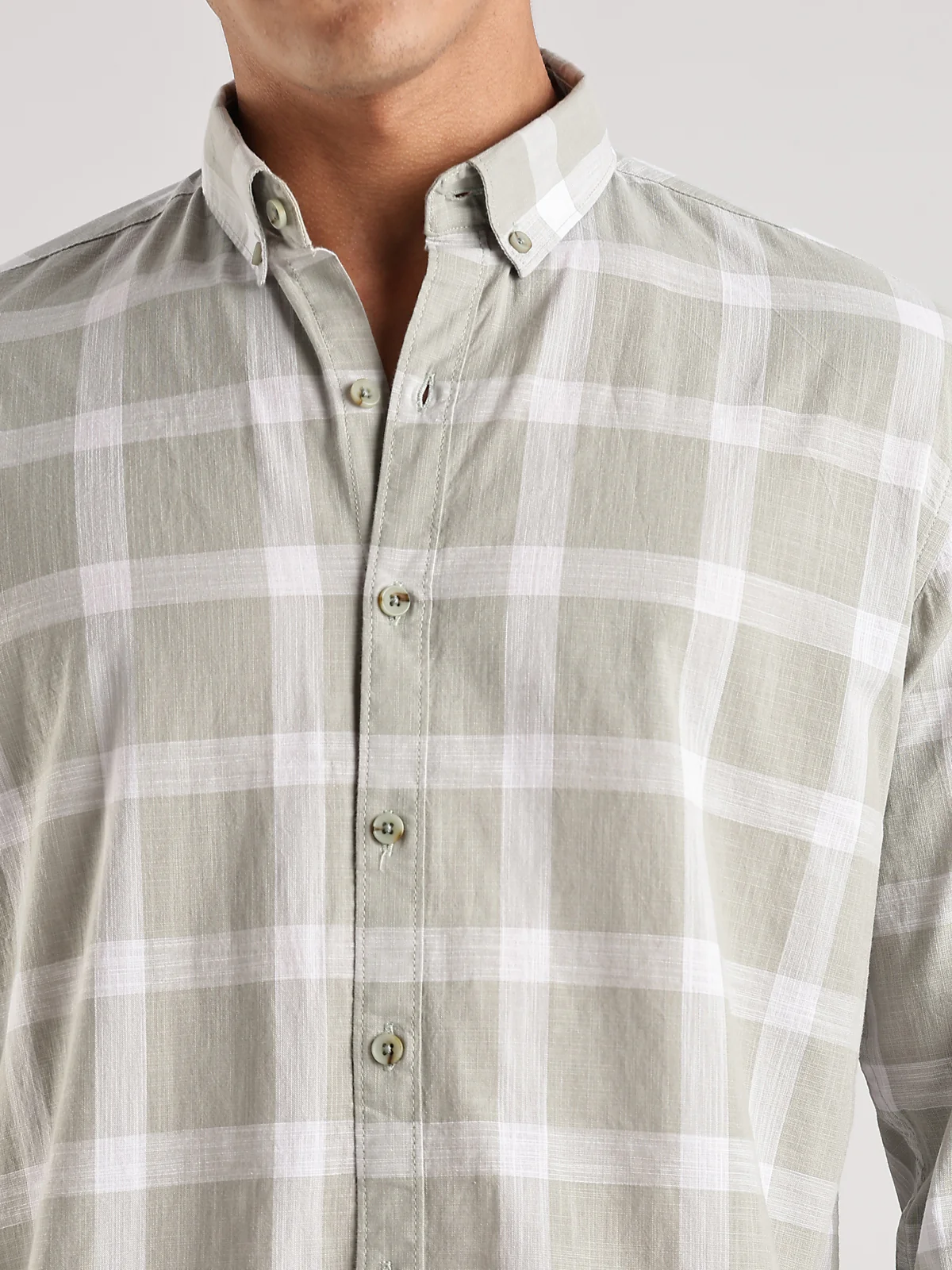 Men Beige Casual Shirt - Image 2