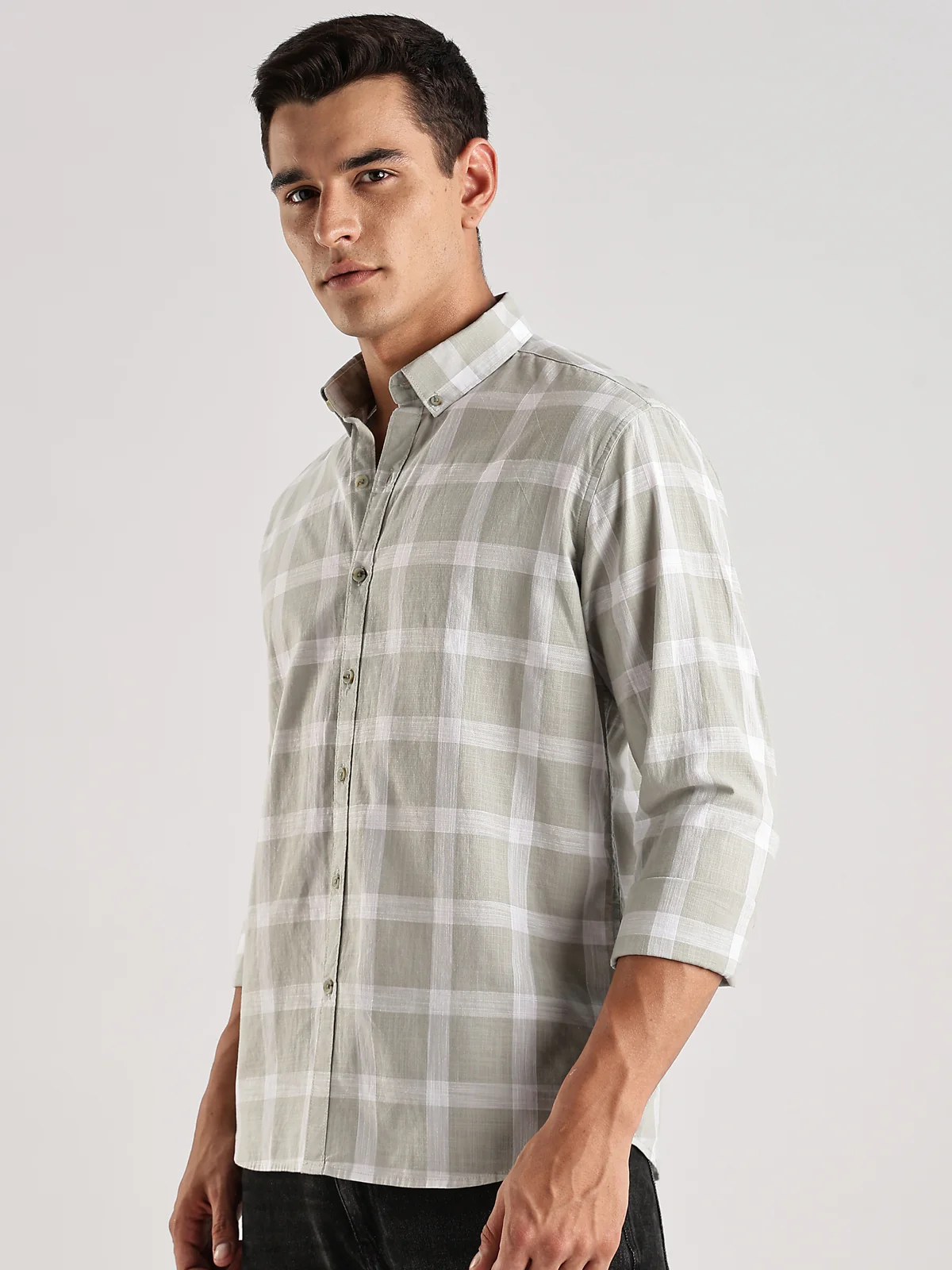 Men Beige Casual Shirt - Image 4