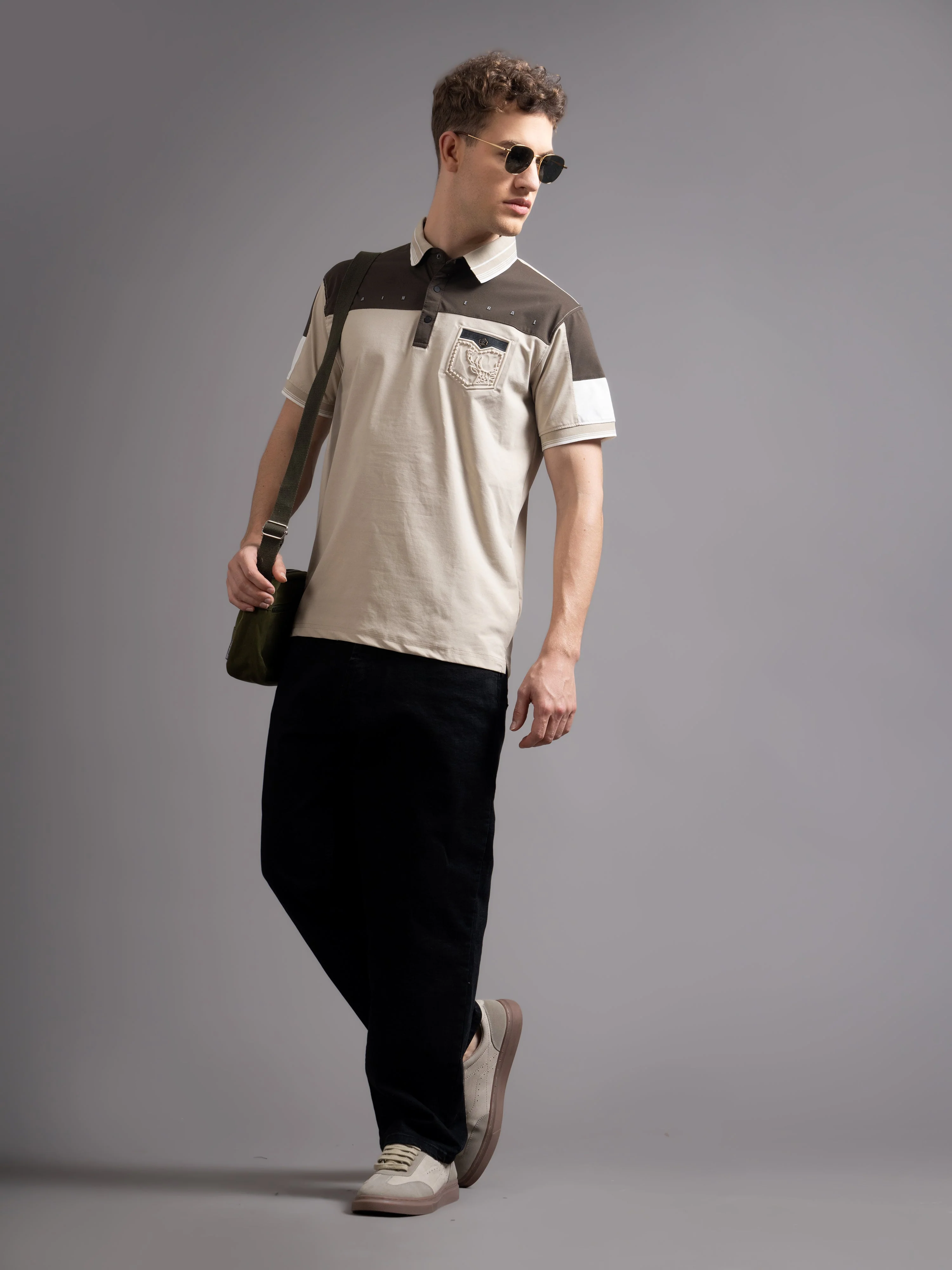 Men Bergen Black Polo T-Shirt - Image 7
