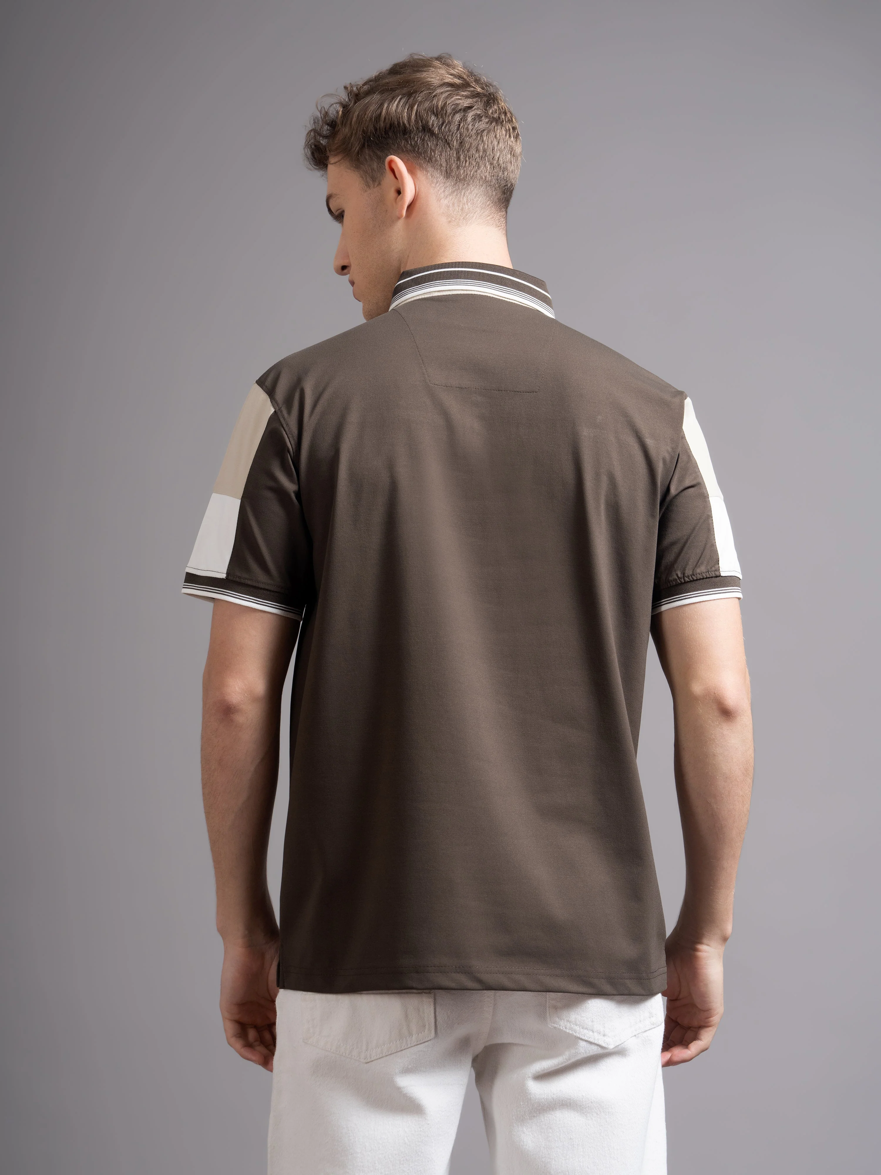 Men Bergen Brown Polo T-Shirt - Image 2