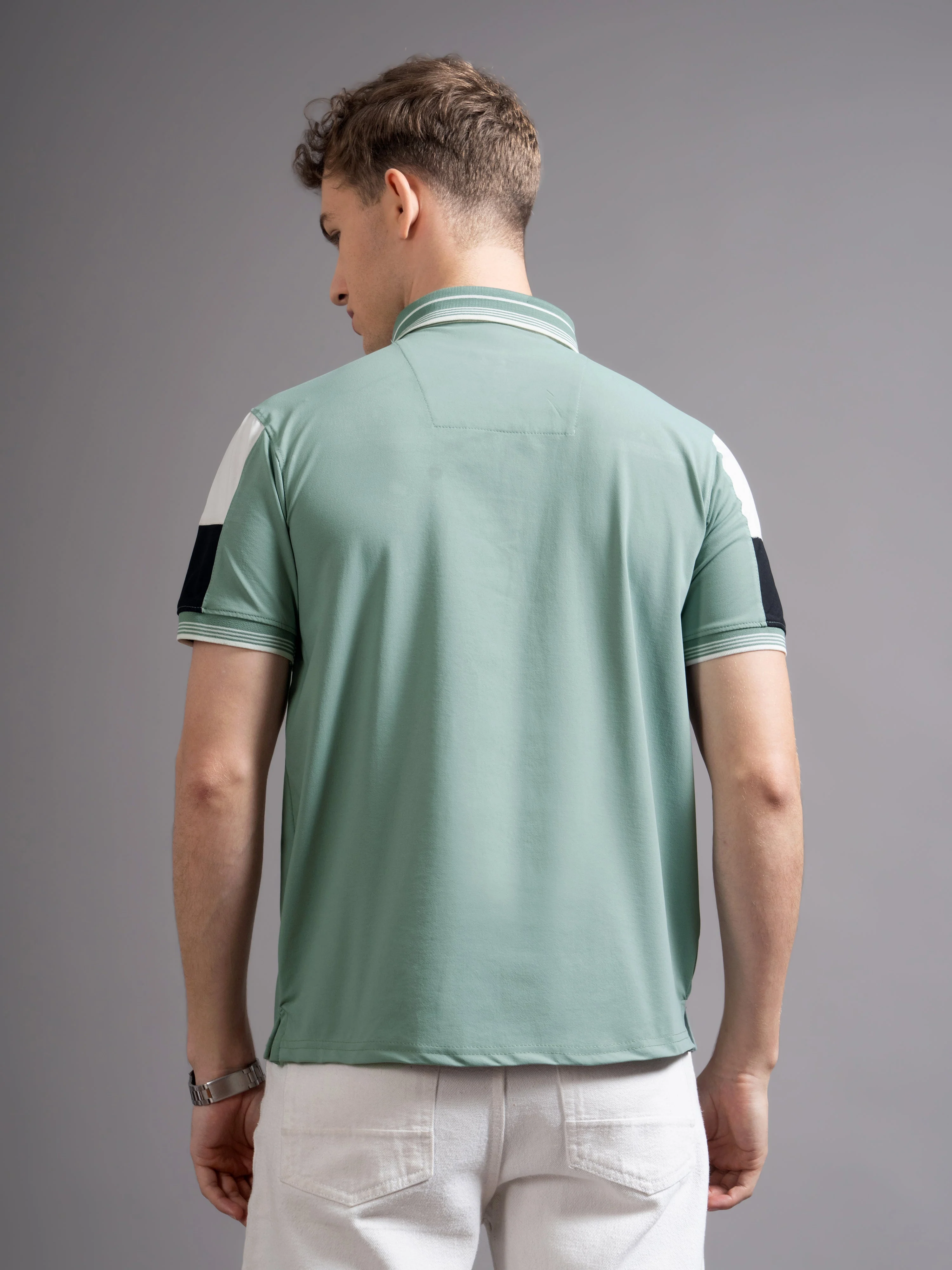 Men Bergen Green Polo T-Shirt - Image 2
