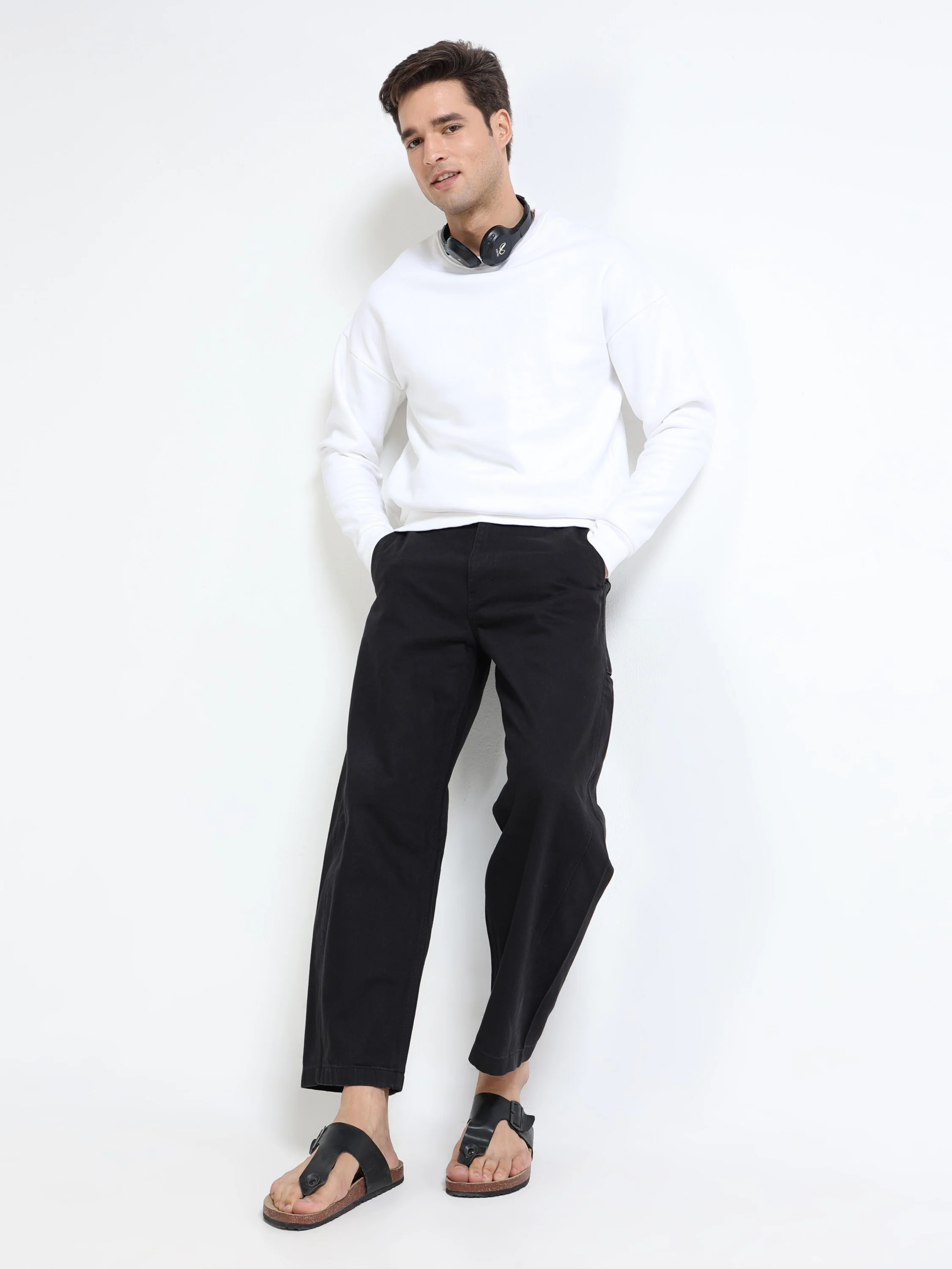 Men Black Baggy Fit Pants - Image 7